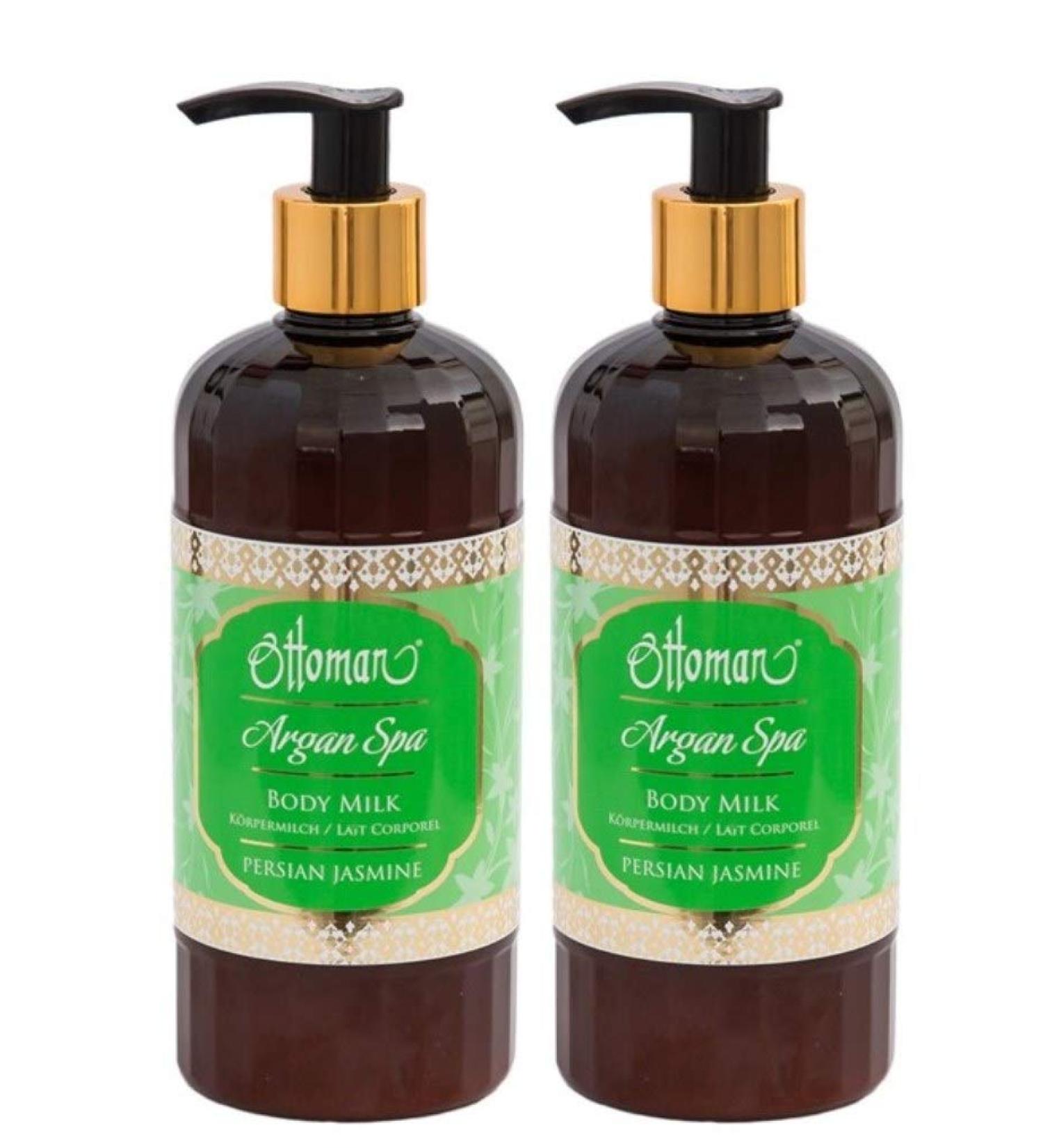 Buy Ottoman Argan Spa 400ml Body Milk (2 Pack) - Persian Jasmine | International Shipping - Buy Online on GoSupps.com