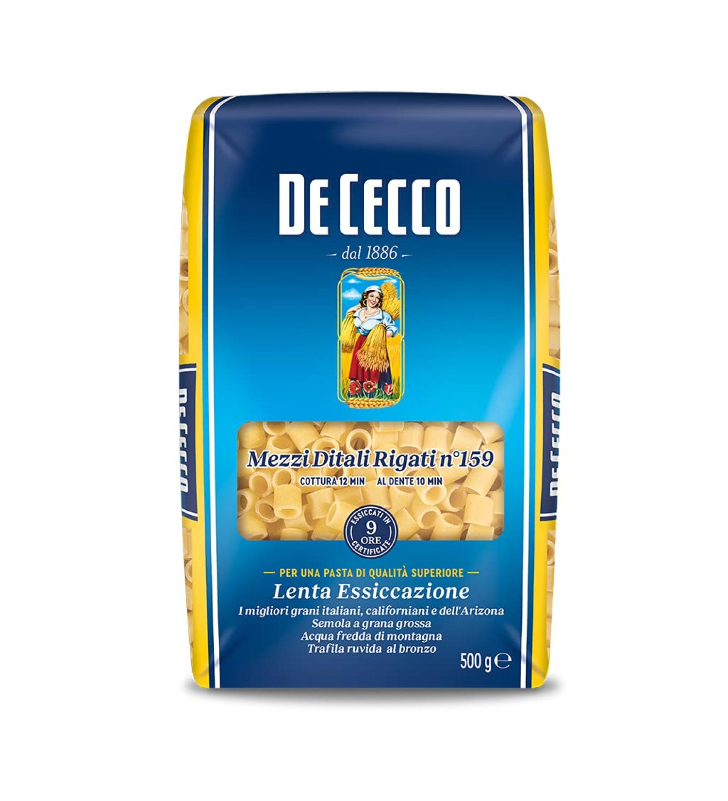 De Cecco Paste 500 pieces of thimble striped - Buy Online on GoSupps.com