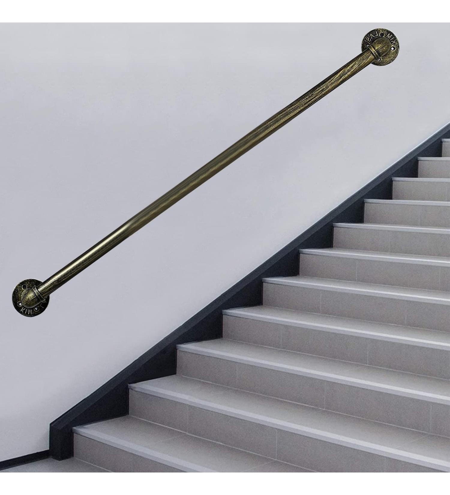 30cm-600cm Non-Slip Handrail - Complete Kit Bronze Metal Wrought Iron Round Pipe Stairs Railing Banister Lofts Decking Rails Corridor Support Rod (Size : 7ft/210cm) 5ft/150cm - Buy Online on GoSupps.com