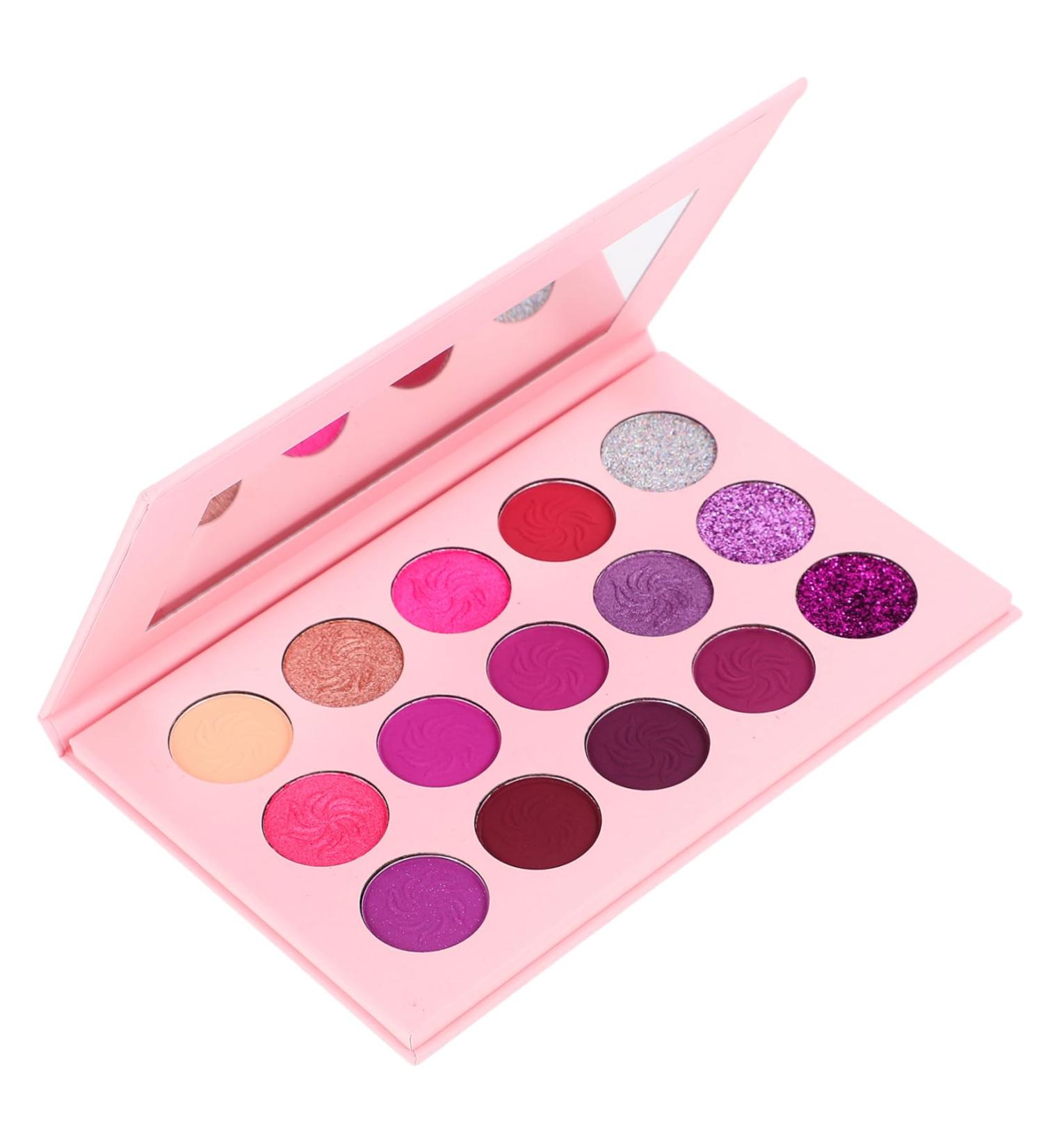 TOVINANNA 15 Woman Eyeshadow Compact Glitter Eyeshadow Colorful Eyeshadow Makeup Palette Purple - Buy Online on GoSupps.com