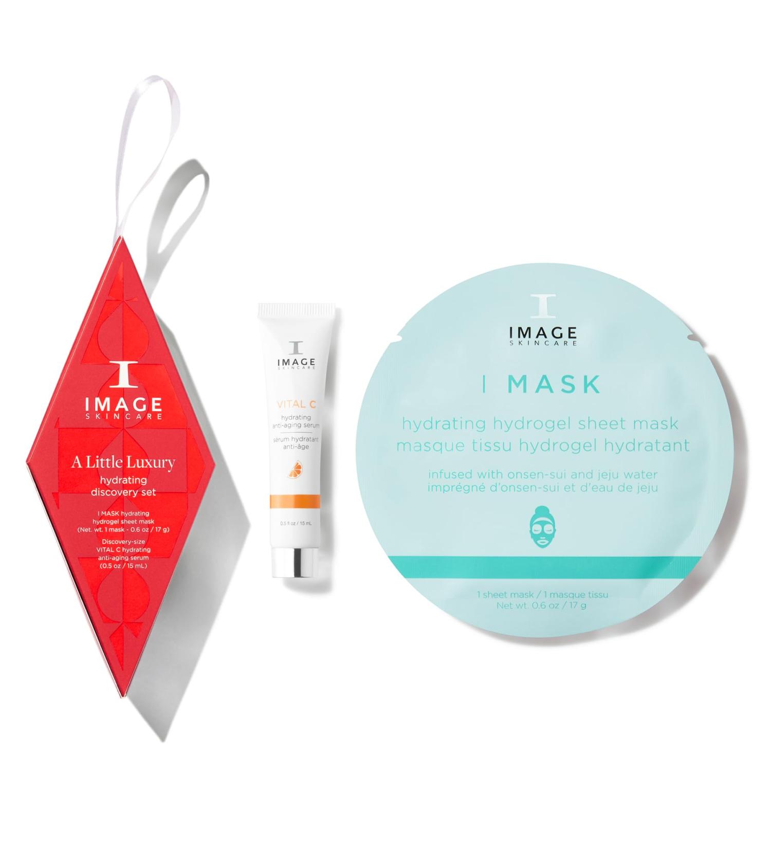 IMAGE Skincare A Little Luxury Hydrating Discovery Set - Vital C Serum & Hydrogel Mask | Ideal Holiday Gift for Glowing Skin - Buy Online on GoSupps.com