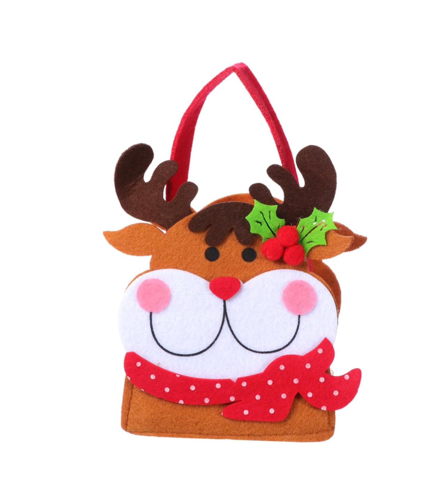 Ciieeo Christmas Bags Christmas Decorations Holiday Present Bag Christmas Candy Pouch 3D Candy Bag - Buy Online on GoSupps.com