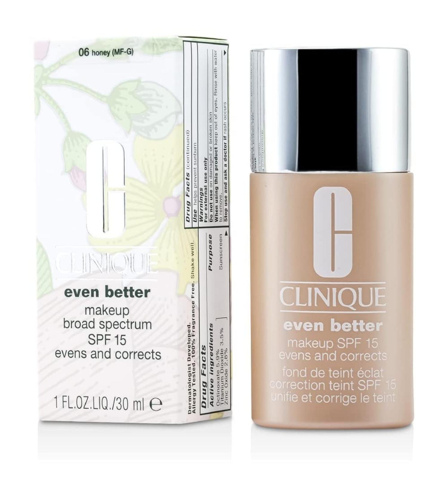 Clinique Even Better Makeup SPF 15 - 06 Honey 30ml, Beige Dark Skin - Foundation for Women - Buy Online on GoSupps.com