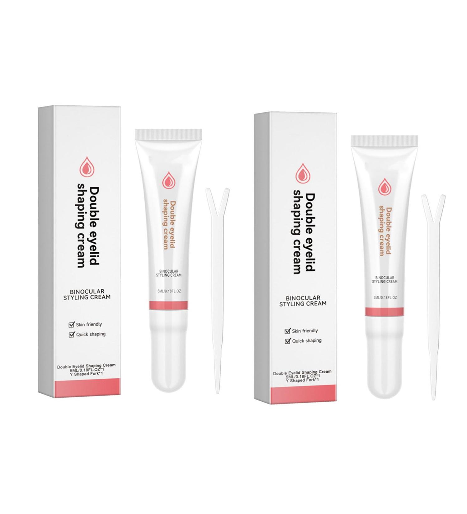 Double Eyelid Styling Cream - Waterproof Shaping & Modeling for Long-Lasting Invisible Double-fold Eyelids (2Pcs) - Buy Online on GoSupps.com