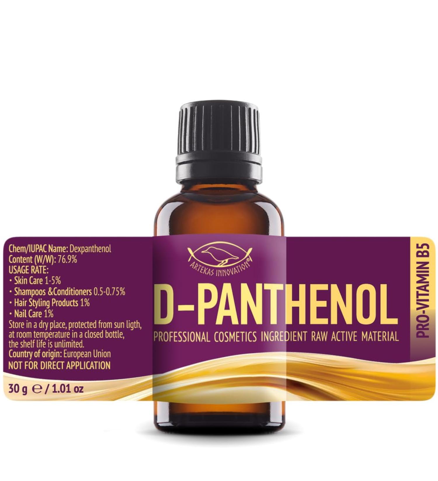 D-PANTHENOL Oil - Cosmetic Grade 76.9% | Best for Homemade Skin Hair & Nail Products - 1 Oz - Buy Online on GoSupps.com