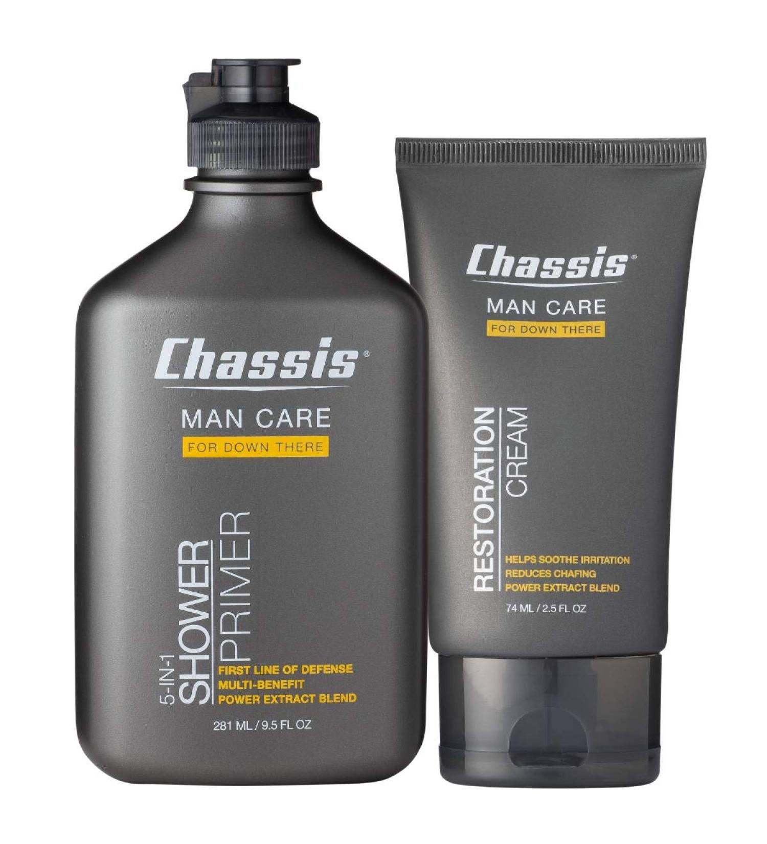 Chassis Man Care 5-In-1 Shower Primer - 9.5 fl oz | Dual-Action Body Wash & Grooming - Buy Online on GoSupps.com