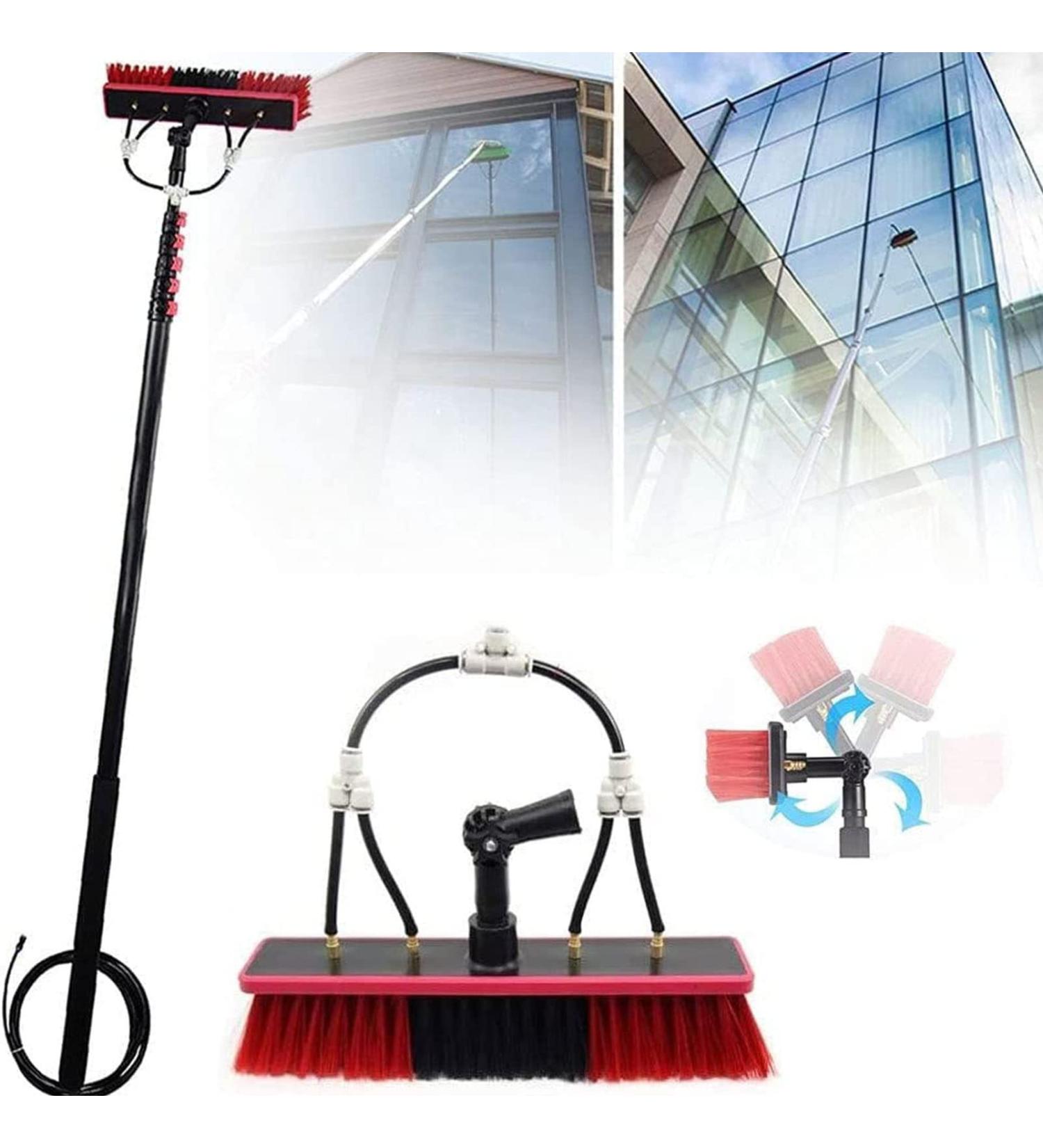 Window Cleaning Kit with Extension Pole Water Fed Pole Brush System Telescopic Window Cleaning Tools 12-39 Feet Extendable pole with 55cm Brush 55cmbrush-24FT/7.2M 35cm Brush Head 8M/27FT - Buy Online on GoSupps.com