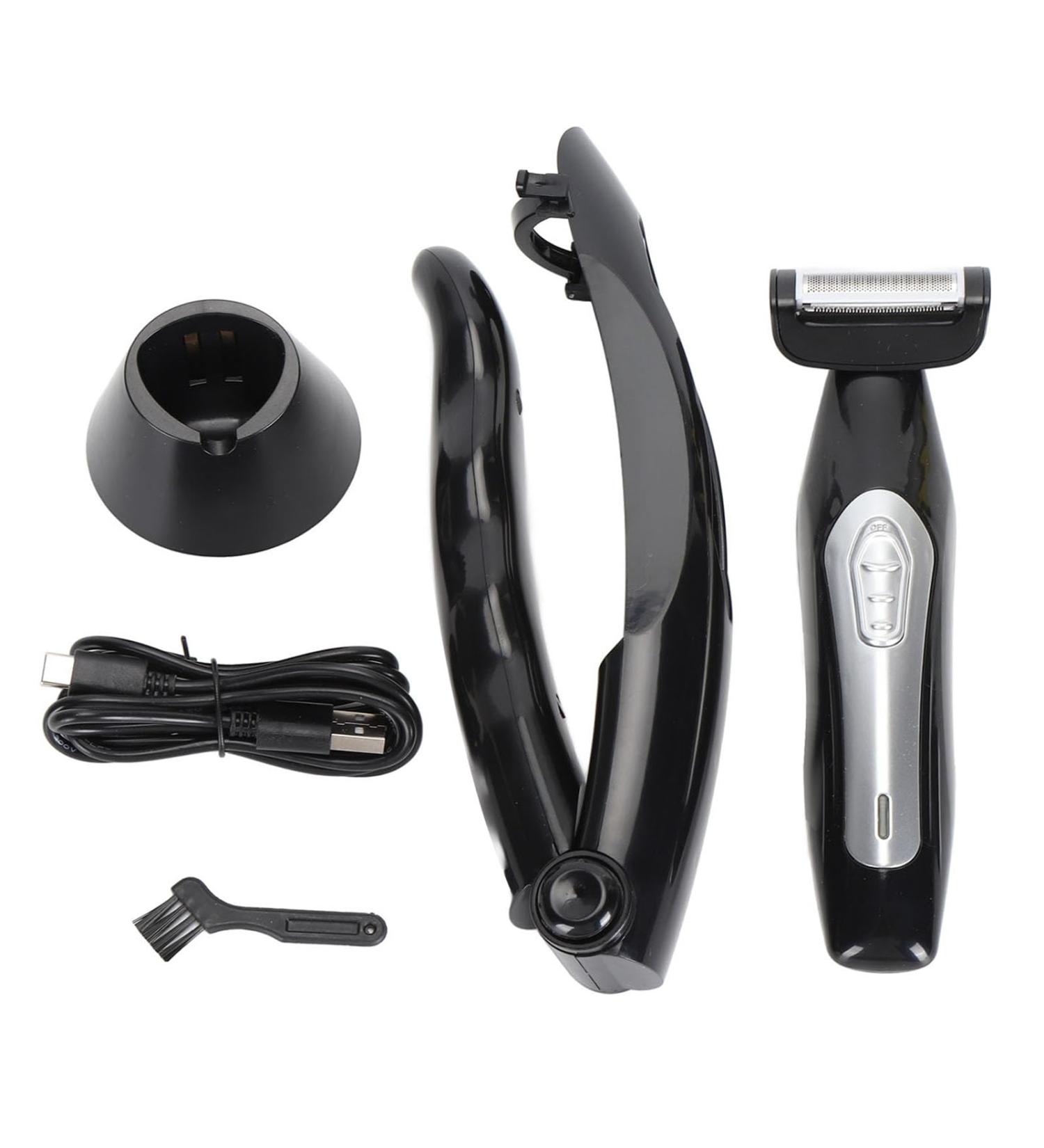 Qudinip Men Back Trimmer Body Hair Groomer for Men with Removable Curved Handle Wet Dry Use Extreme Reach for Back Chest Face - Buy Online on GoSupps.com