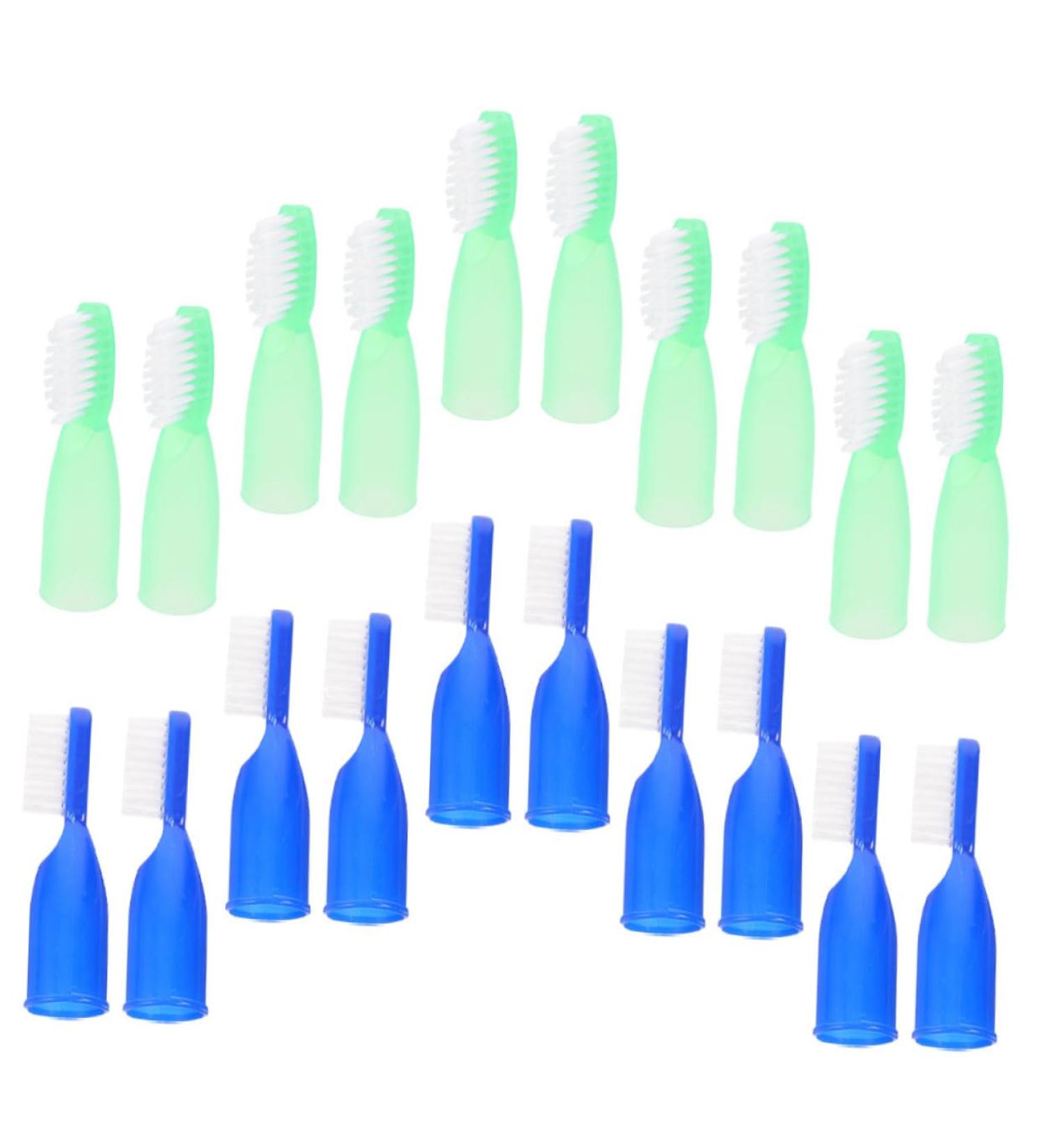 WOONEKY 20 Pack Mini Soft Manual Toothbrushes - Portable Camping & Travel Finger Toothbrushes for Easy Hygiene - Buy Online on GoSupps.com