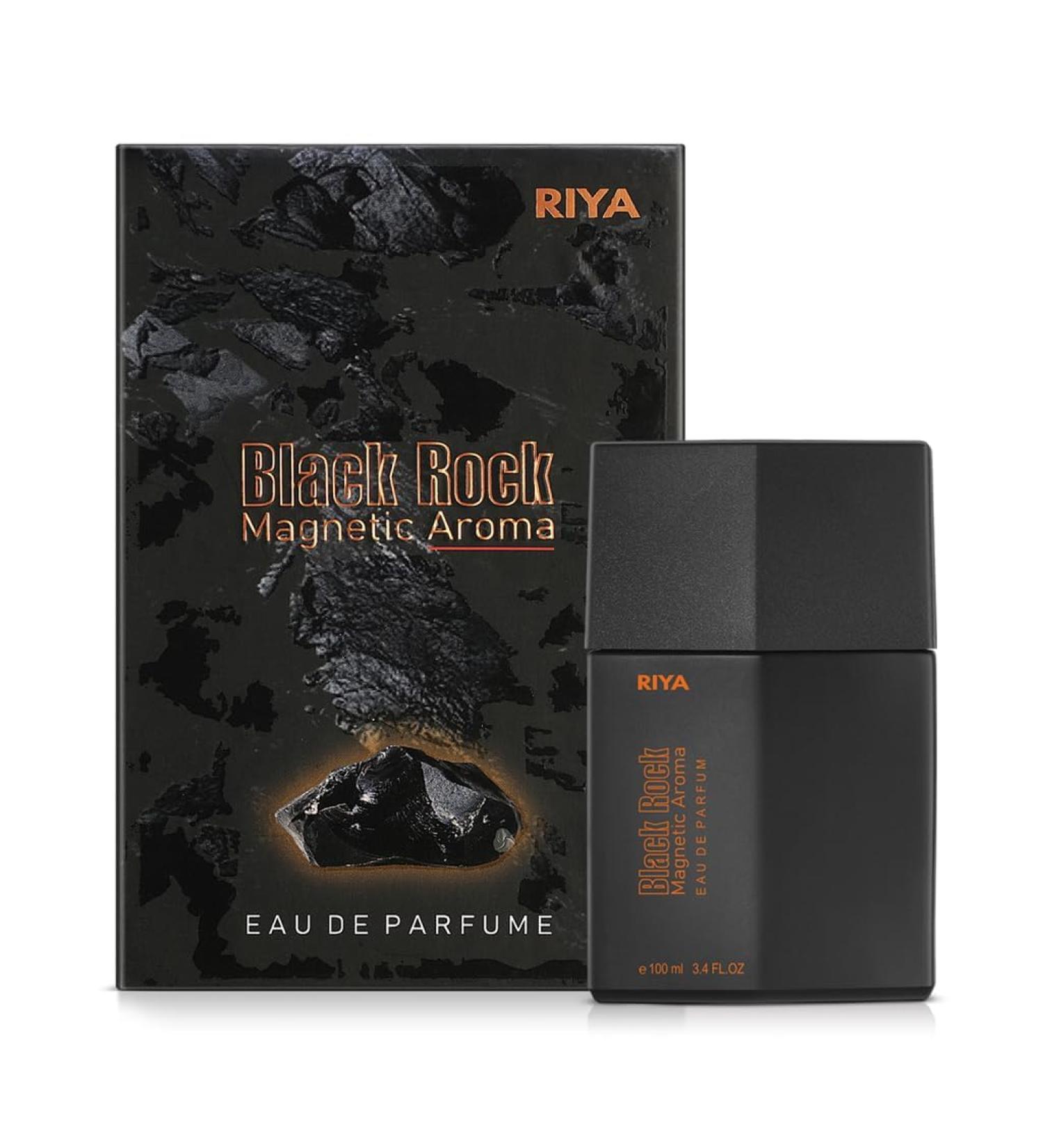RI.YA BL.ACK RO.CK MA.GNETIC AROMA | 100 ml Perfume for Men | Eau De Parfum with Long Lasting Fragrance | Citrus Aromatic & Woody Scent | Fragrance Spray | Black Diamond - Buy Online on GoSupps.com