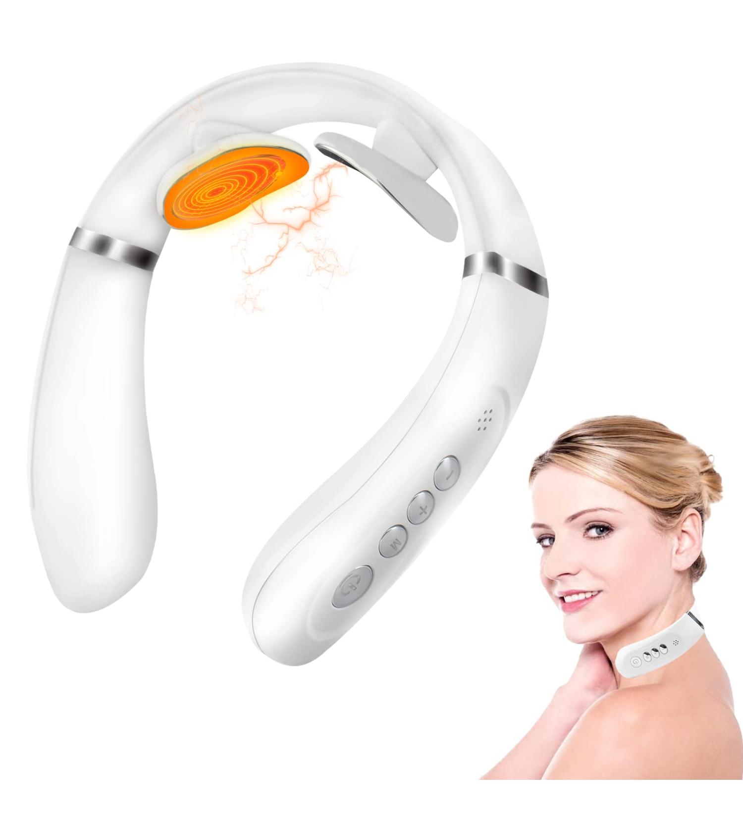 Congshin Intelligent Portable Neck Massager with Heat | Cordless Pulse & Voice Broadcast | 6 Modes & 16 Levels | Pain Relief for Office, Home & Outdoor - Buy Online on GoSupps.com