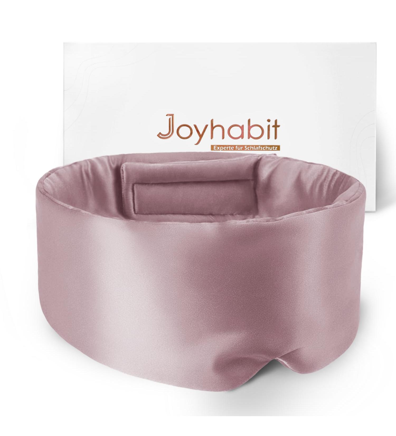 Joyhabit Silk Sleep Mask - Adjustable Cloud Curve Design for Men & Women | Extra Large Eye Mask for Night Sleep & Breaks - Pink - Buy Online on GoSupps.com