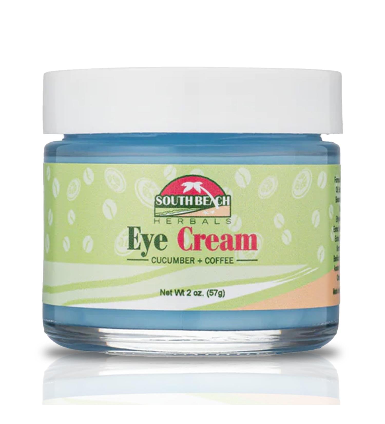 South Beach Herbals Cucumber & Coffee Eye Cream - Anti-Aging Treatment for Dark Circles & Puffiness - 2 oz - Buy Online on GoSupps.com