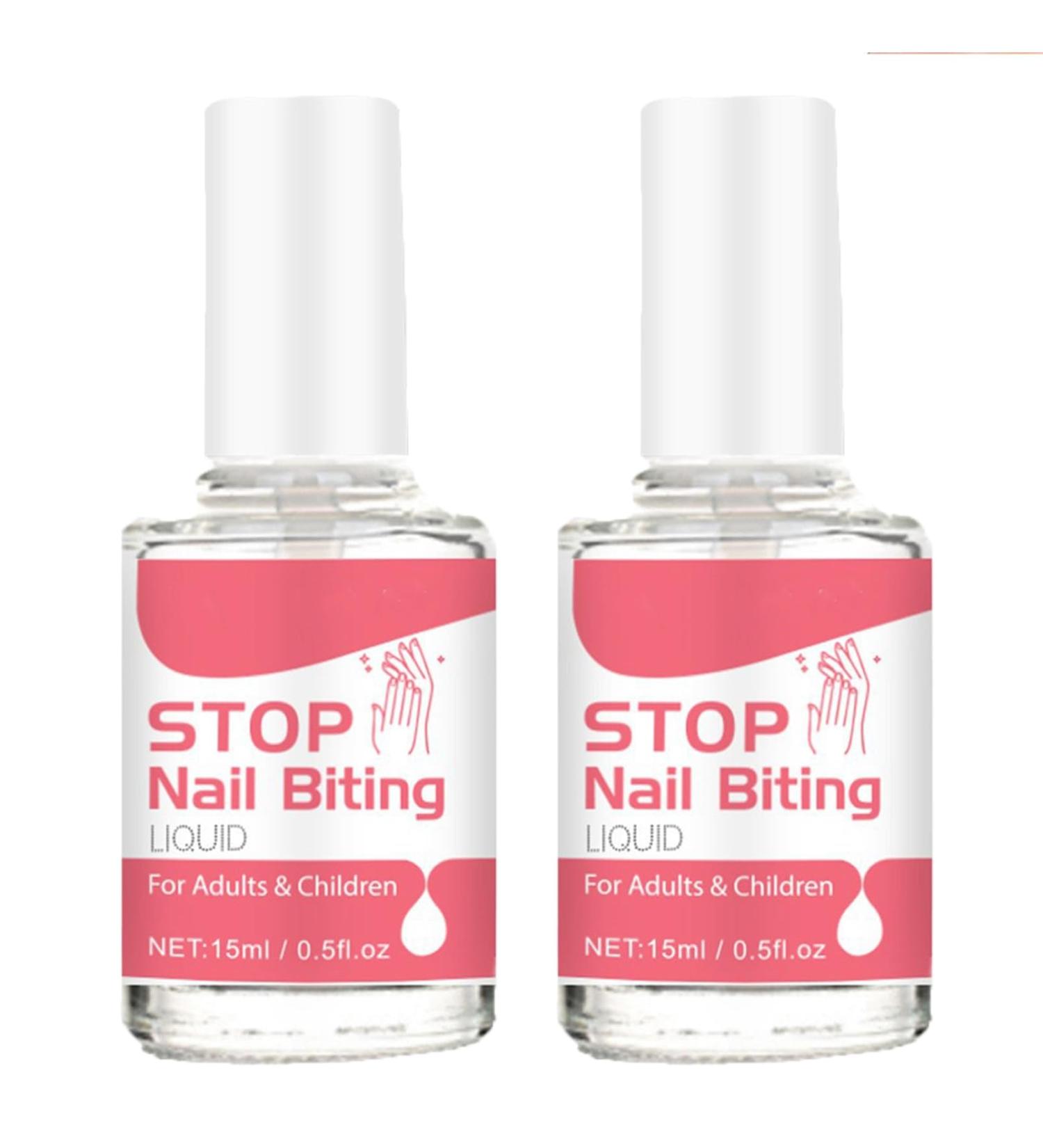 Anti Nail Biting Nail Polish Stop Nail Repair Nail Varnish Stop Biting Your Nails Nail Biting Prevention Clear Nail Varnish Nail Biting Treatment For Adults & Children Fast and Easy Application 2PCS - Buy Online on GoSupps.com