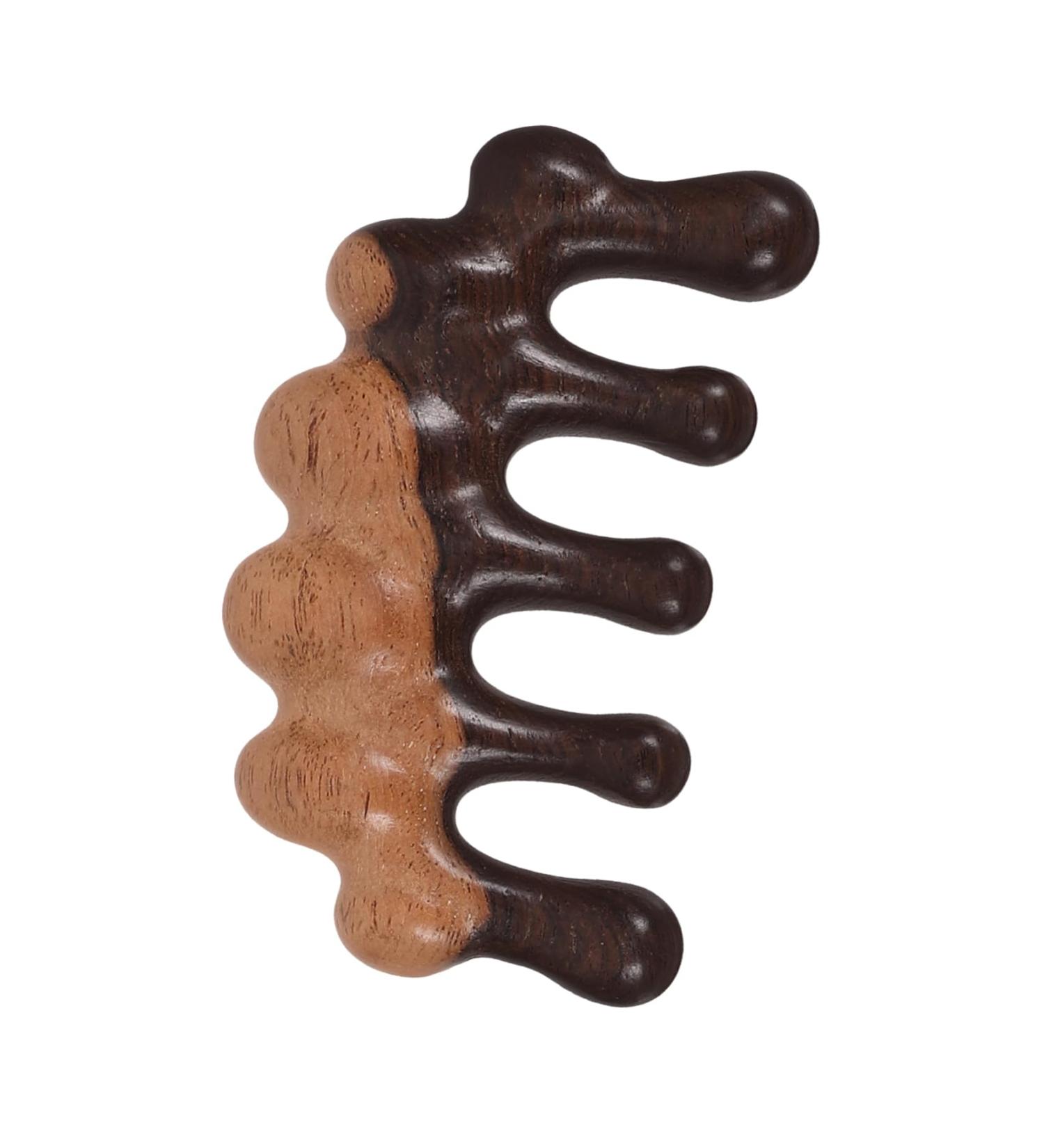 Tovinanna Wooden Massage Comb - Wide Tooth Detangler for Scalp & Hair | Portable Ridge Comb 10.00x5.50cm - Shop Now! - Buy Online on GoSupps.com