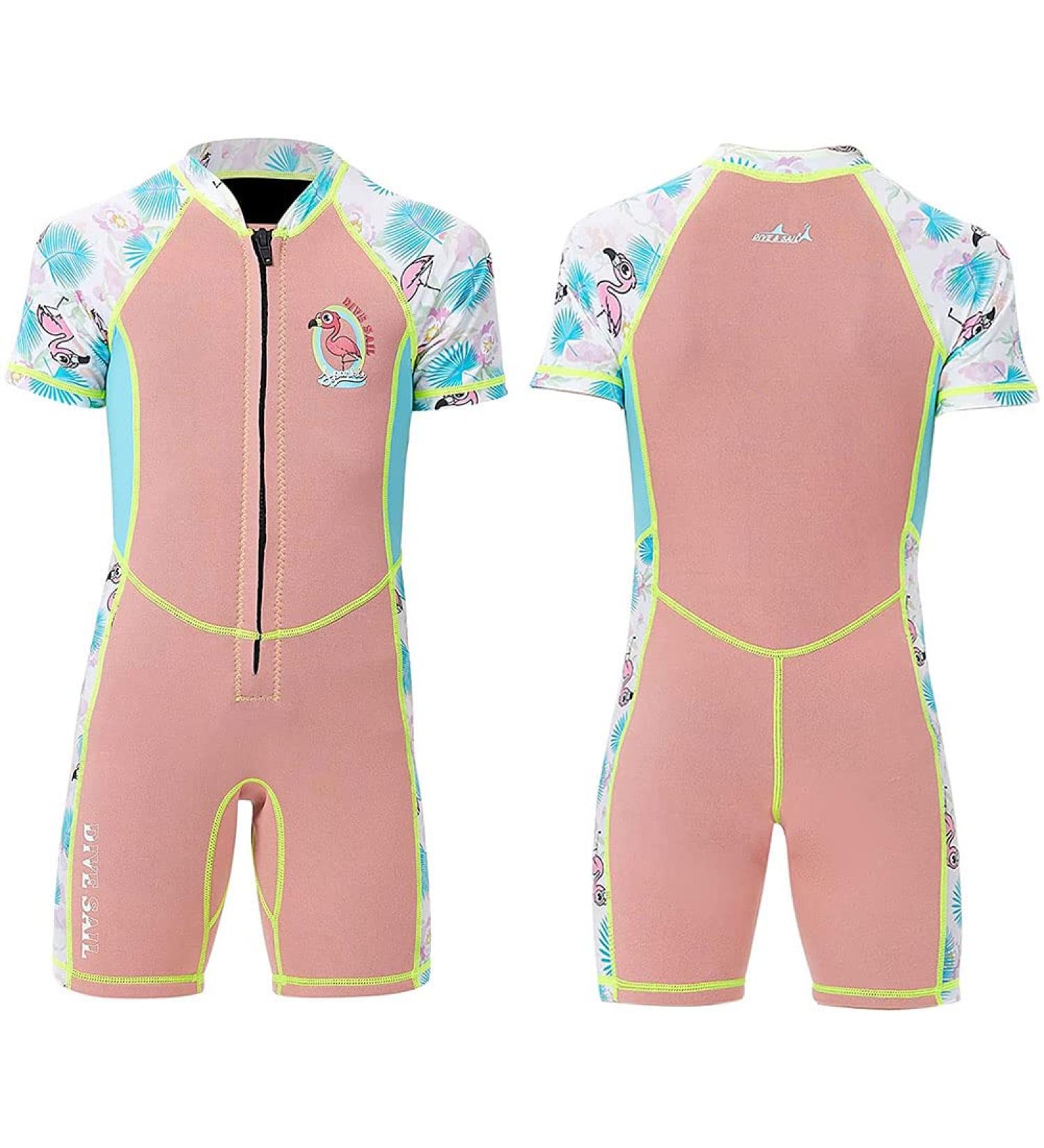 Wetsuit for Kids 2XL 2mm Pink Thermal Neoprene Shorty Suit for Water Sports - 46-48 ft/66-84 lb - Boys Girls Neoprene or Spandex Sleeves - Buy Online on GoSupps.com