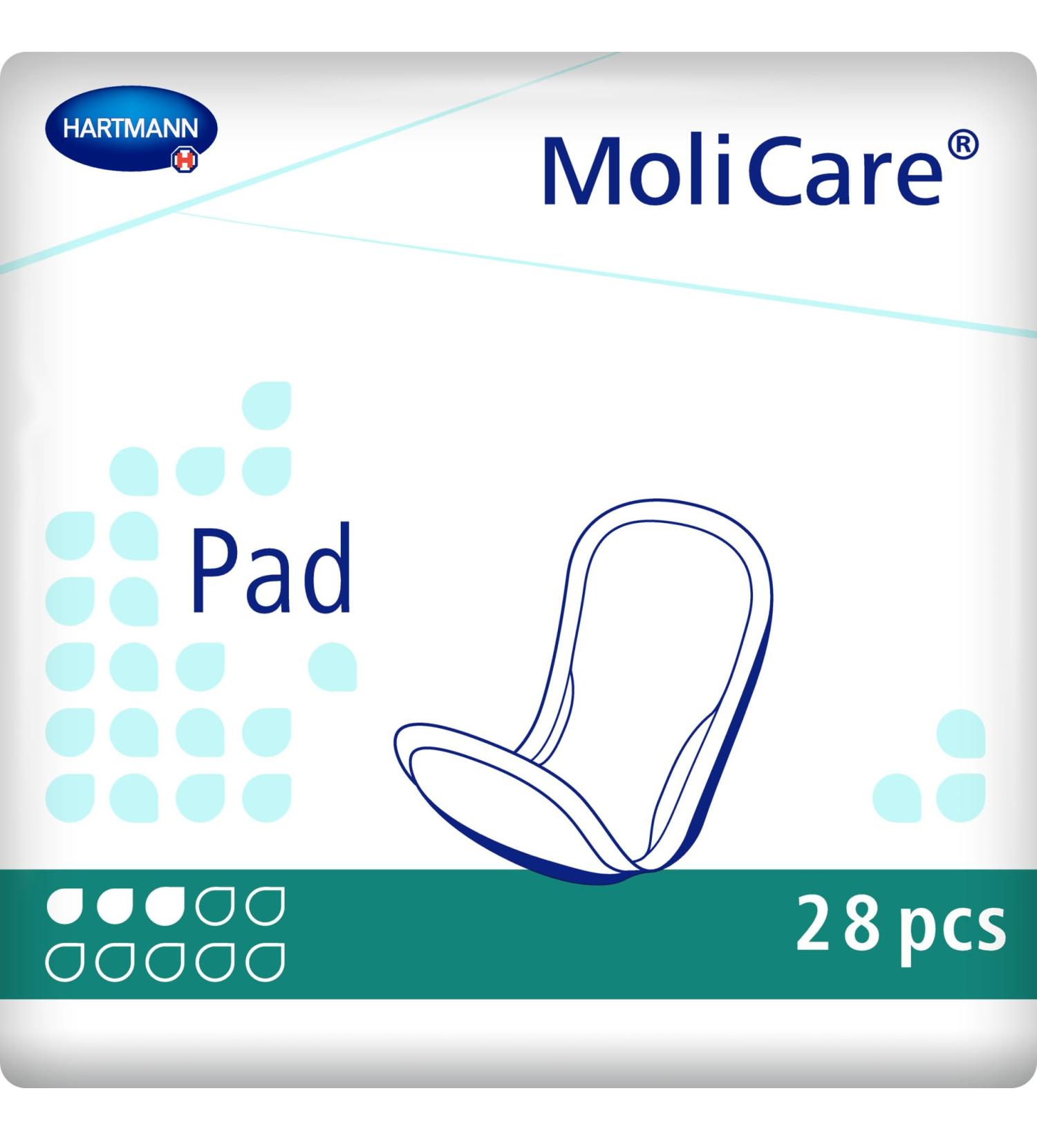 MoliCare Pad 3 Drops - Anatomical Pads for Mild to Moderate Bladder Weakness | 28 Pack - Shop Internationally - Buy Online on GoSupps.com