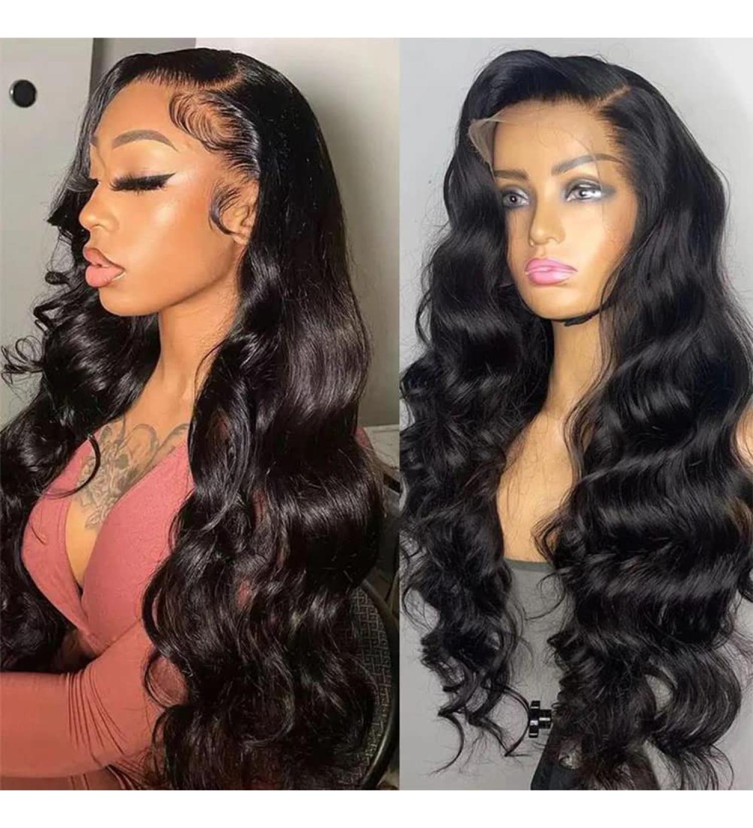 22 Inch Body Wave Lace Front Wig | Brazilian Virgin Human Hair | 180% Density | HD Transparent Lace | Pre Plucked with Baby Hair | Natural Hairline - Buy Online on GoSupps.com