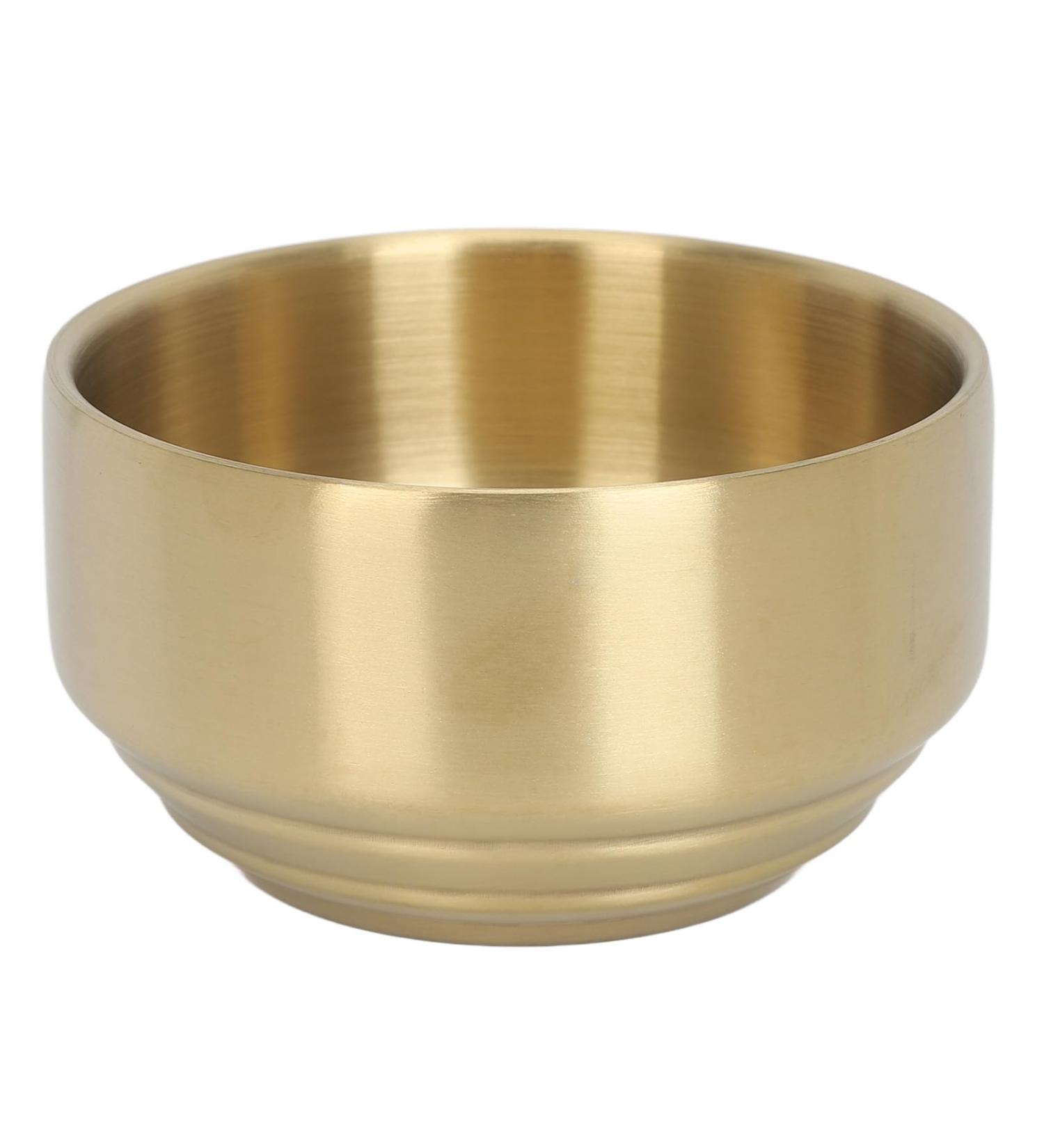 Premium Ti Plated Shaving Bowl for Men | Beard Soap & Foaming Cream Tool - Perfect for Home & Salon Use - Buy Online on GoSupps.com