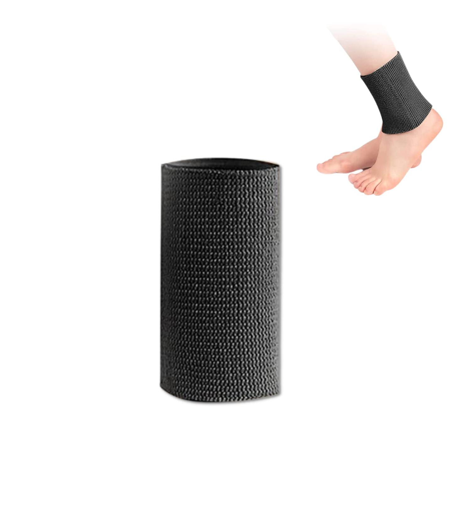 Ankle Support Sleeve for Figure Skating - Elastic Pressure Ankle Protector for Men & Women (Black) | Sports Foot Protection - Buy Online on GoSupps.com
