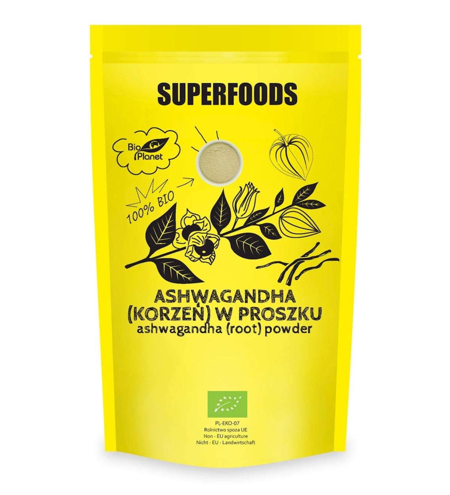 BIO PLANET Ashwagandha (racine) Poudre BIO 150 g - BIO PLANET