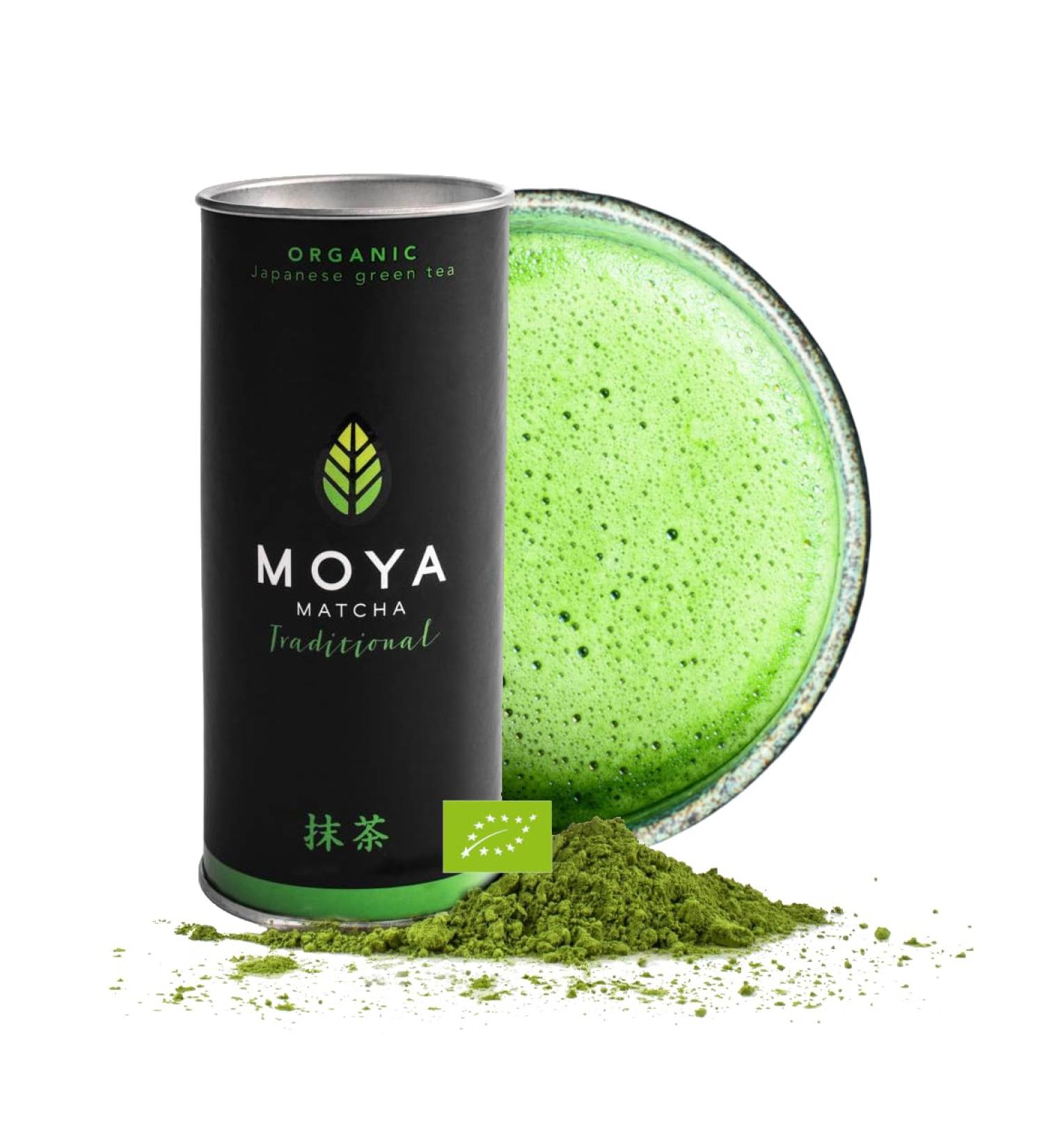 Organic Moya Matcha Tea Green Powder 30g Traditional Grade (II) | Ideal for Lattes, Smoothies, and Lemonades | Pack of 1 - Buy Online on GoSupps.com