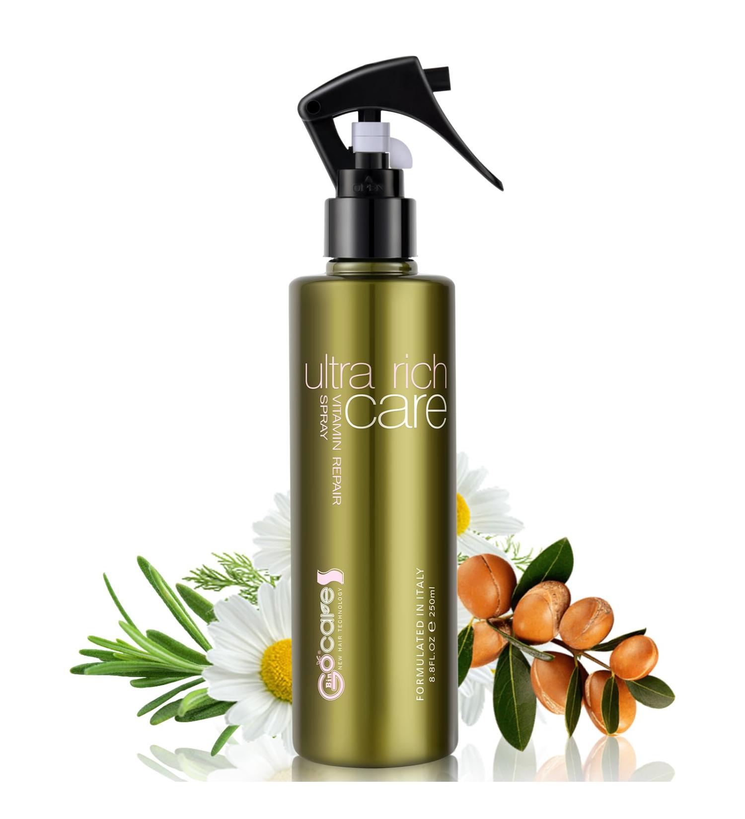 Bingocare Keratin Leave In Conditioner Spray - 1 Minute Hair Moisturizer with Argan Oil Vitamin B5 Serum Heat Protectant Perfume Mist for Anti-Frizz Strengthening 8.5 Fl Oz (Pack of 1) - Buy Online on GoSupps.com