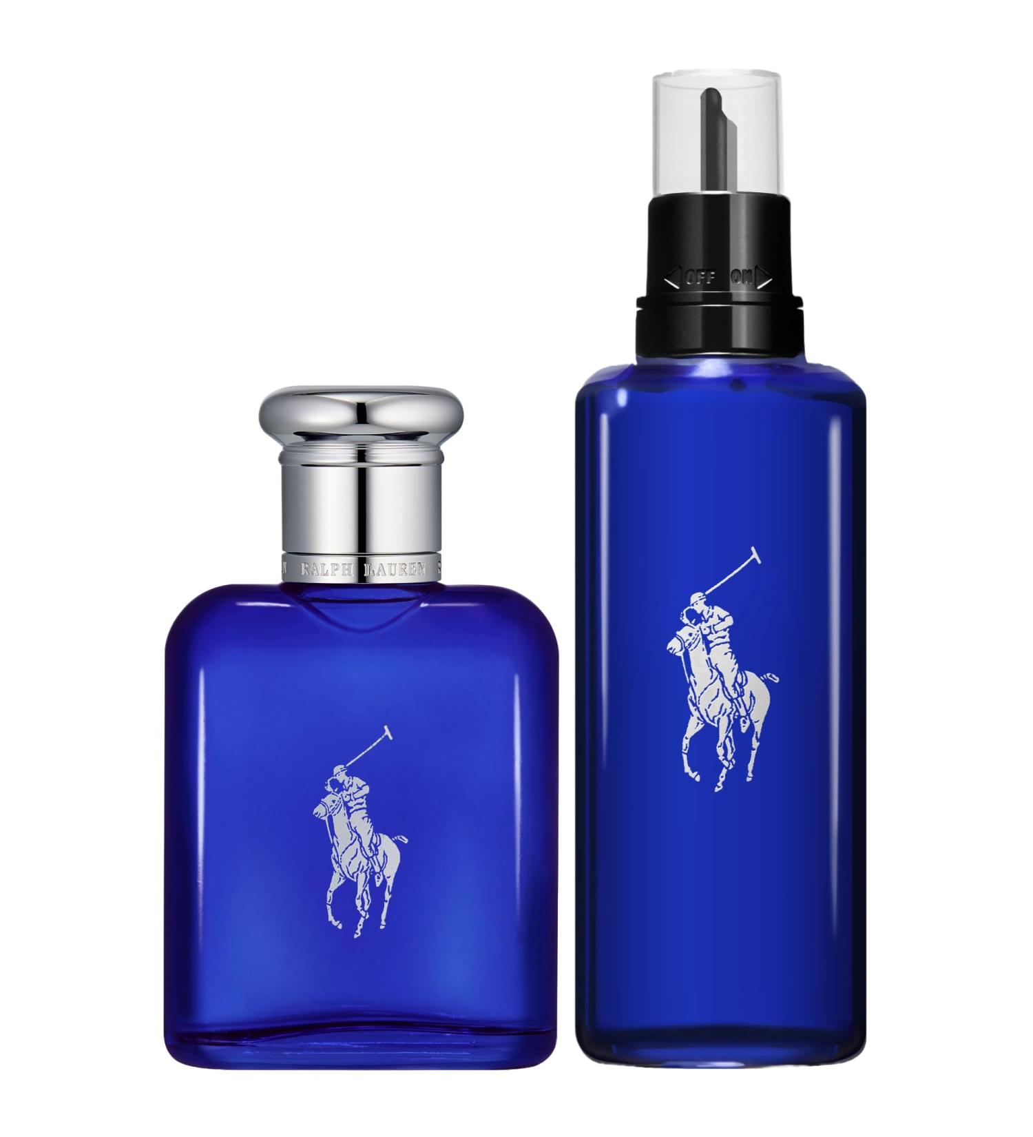Ralph Lauren - Polo Blue - Eau de Toilette - Men's Cologne - Refillable Cologne Set - With Citrus Sage and Suede - 2.5 Fl Oz Bottle & 5.1 Fl Oz Refill - Buy Online on GoSupps.com