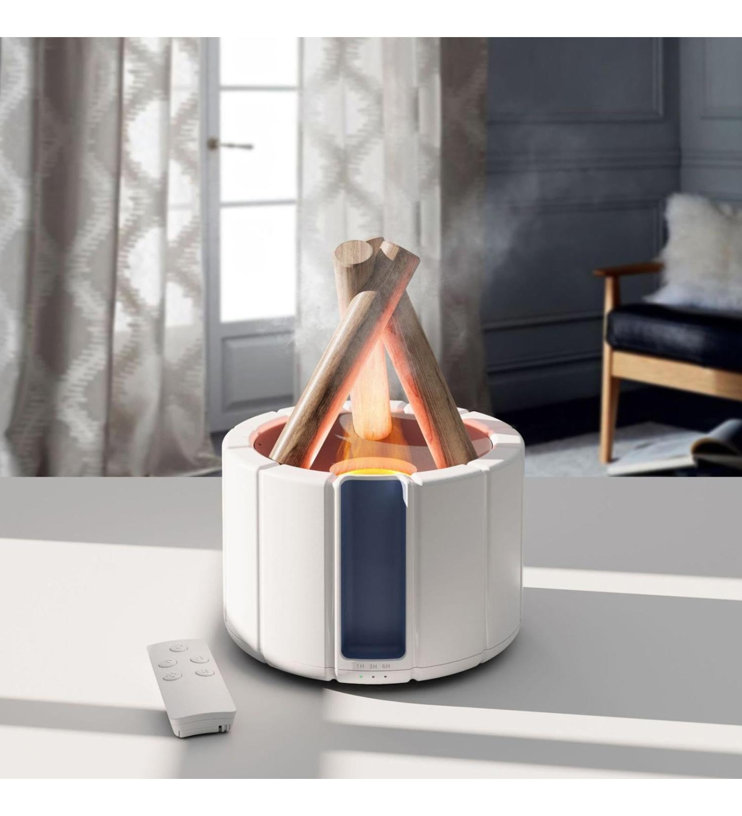 Bonfire Diffuser Mini Bonfire Humidifier Campfire Aroma Diffuser Remote Control Wood Shape Cool Mist Humidifier Campfire Humidifier Bonfire Essential Oil Diffuser Aromatherapy Humidifier (White) - Buy Online on GoSupps.com