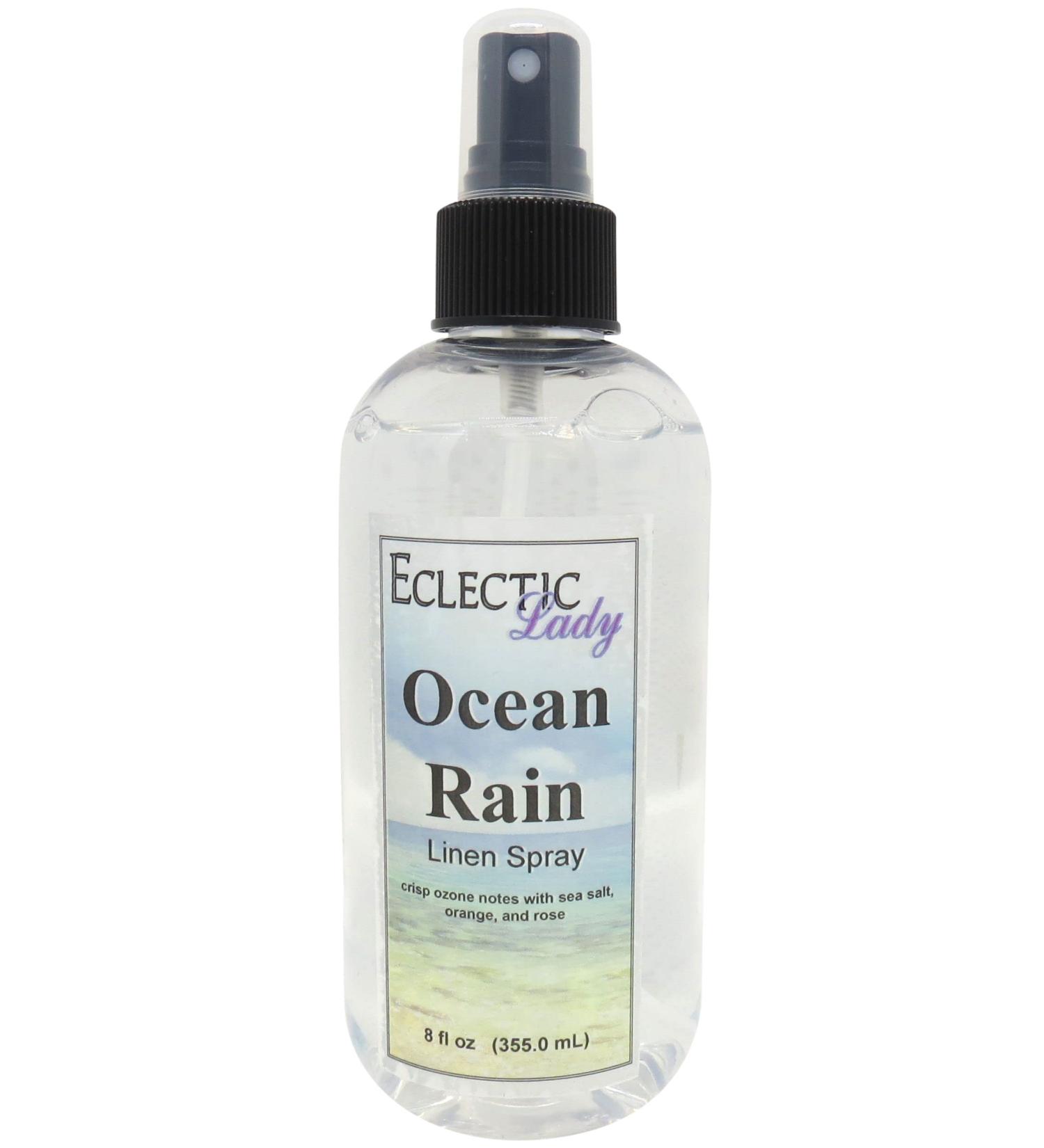 Ocean Rain Linen Spray 8 ounces - Eclectic Lady Sheet and Linen Spray - No Artificial Colors Parabens or Preservatives - Long-Lasting Scent for Bed Fabric & Pillow 8 Fluid Ounces - Buy Online on GoSupps.com
