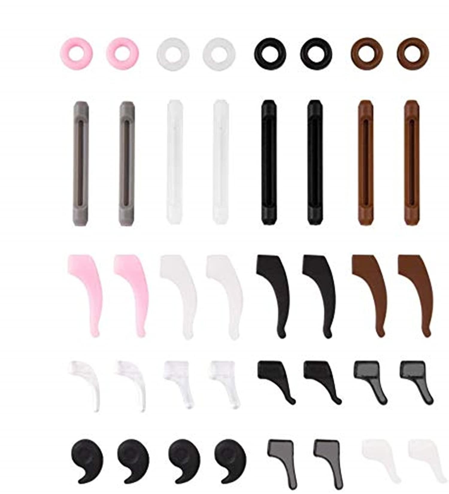 20 Pairs Eyeglass Retainer  Premium Silicone Anti-slip Eyeglass Holder  Multicolor Eyeglass Grips  Eyeglass Ear Hook  Round Eyeglass Retainers - Buy Online on GoSupps.com