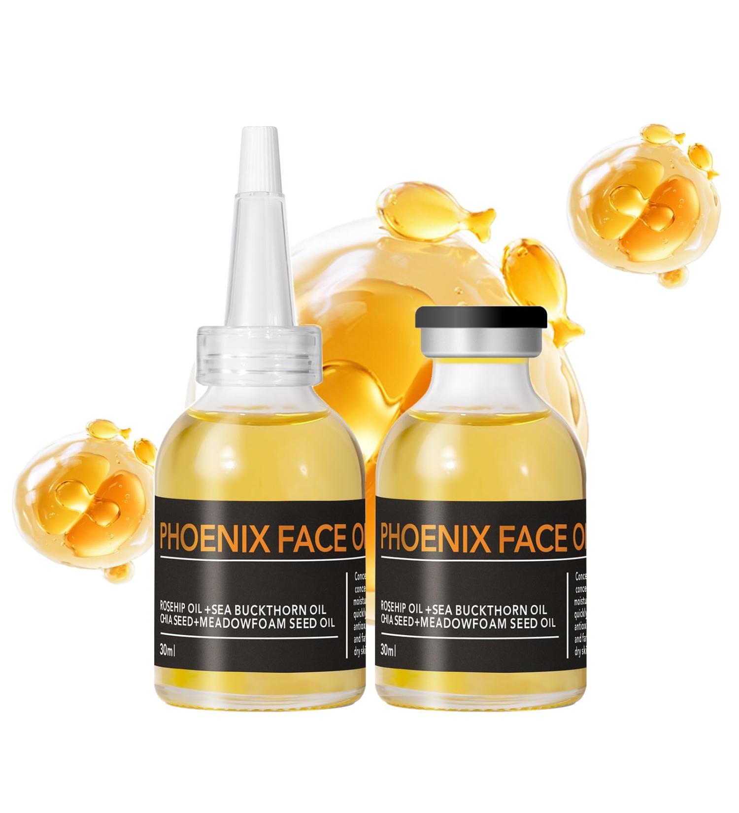 Phoenix Rosehip Hydrating Face Serum | Anti-Aging Oil for All Skin Types | Plump & Firm Skin Reduce Lines & Wrinkles | Deep Moisturizing - Buy Online on GoSupps.com