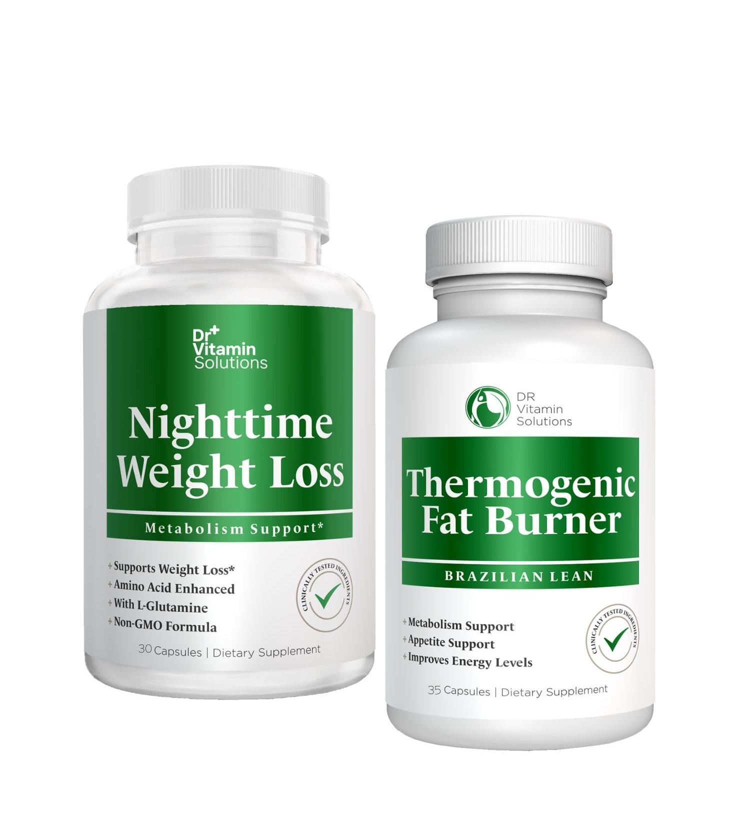 DR. Vitamin Nighttime Fat Burner Supplements 30 Capsules and Dr Vitamins Thermogenic Fat Burner for Women and Men 35 Capsules - Buy Online on GoSupps.com