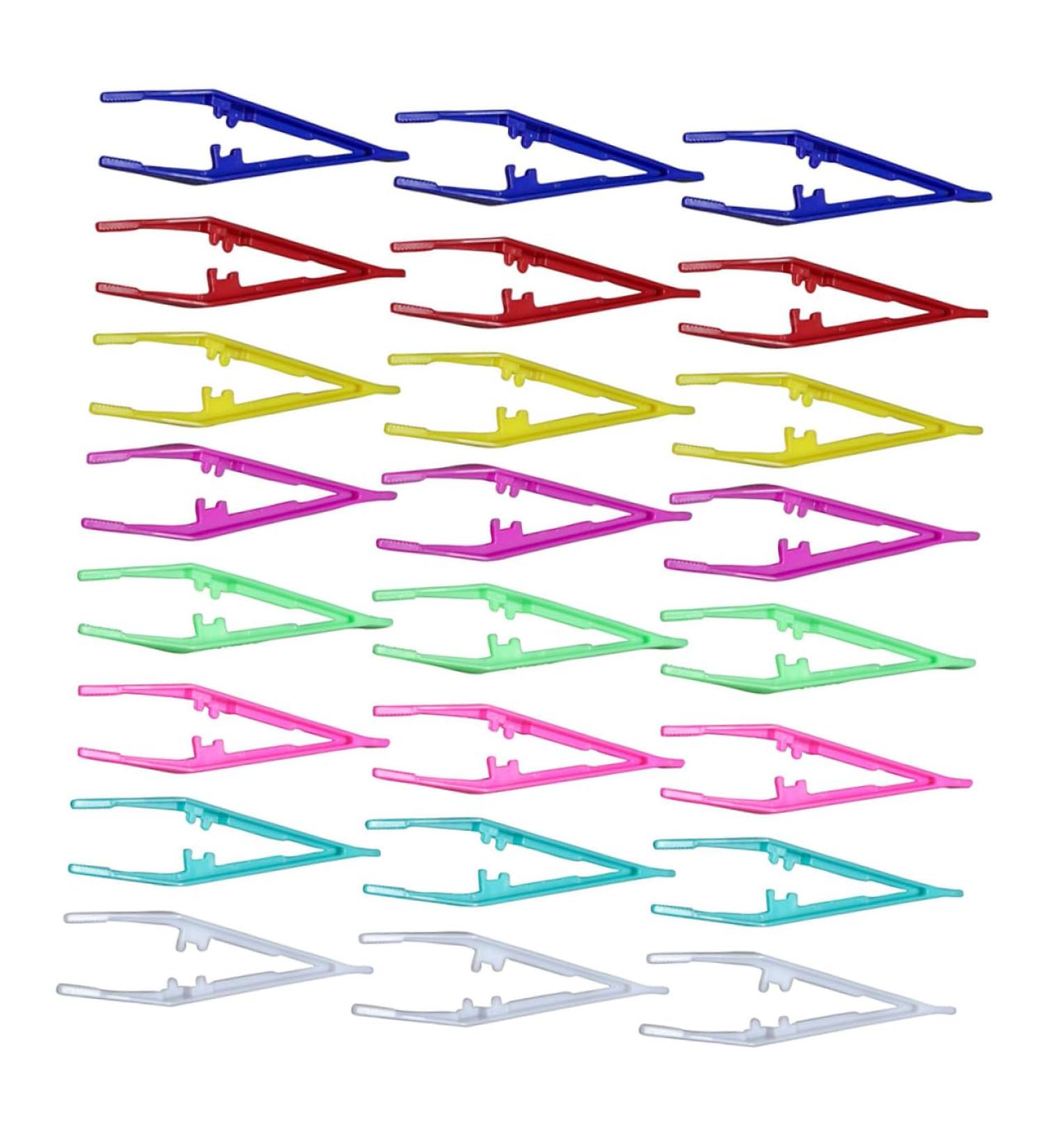 Angoily 24-Piece One-Way Tweezers Set | Eyebrow & Makeup Tweezers | Multi-Color Plastic Beauty Tools & Accessories for Perfect Eyelashes - Buy Online on GoSupps.com