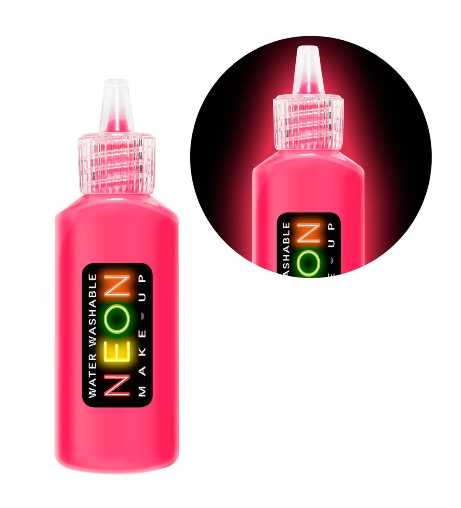 Amakando black light make-up - pink - UV body paint fluorescent paint phosphorescent luminous paint body painting neon makeup