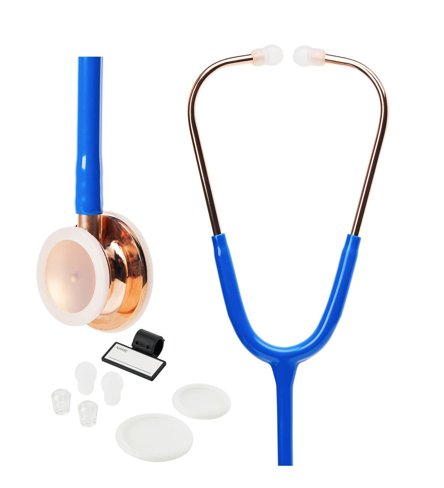 Shop Rose Gold Dual Head Stethoscope for Doctors & Nurses - Convertible Chestpiece | Pediatric & Infant Sizes Available - Buy Online on GoSupps.com