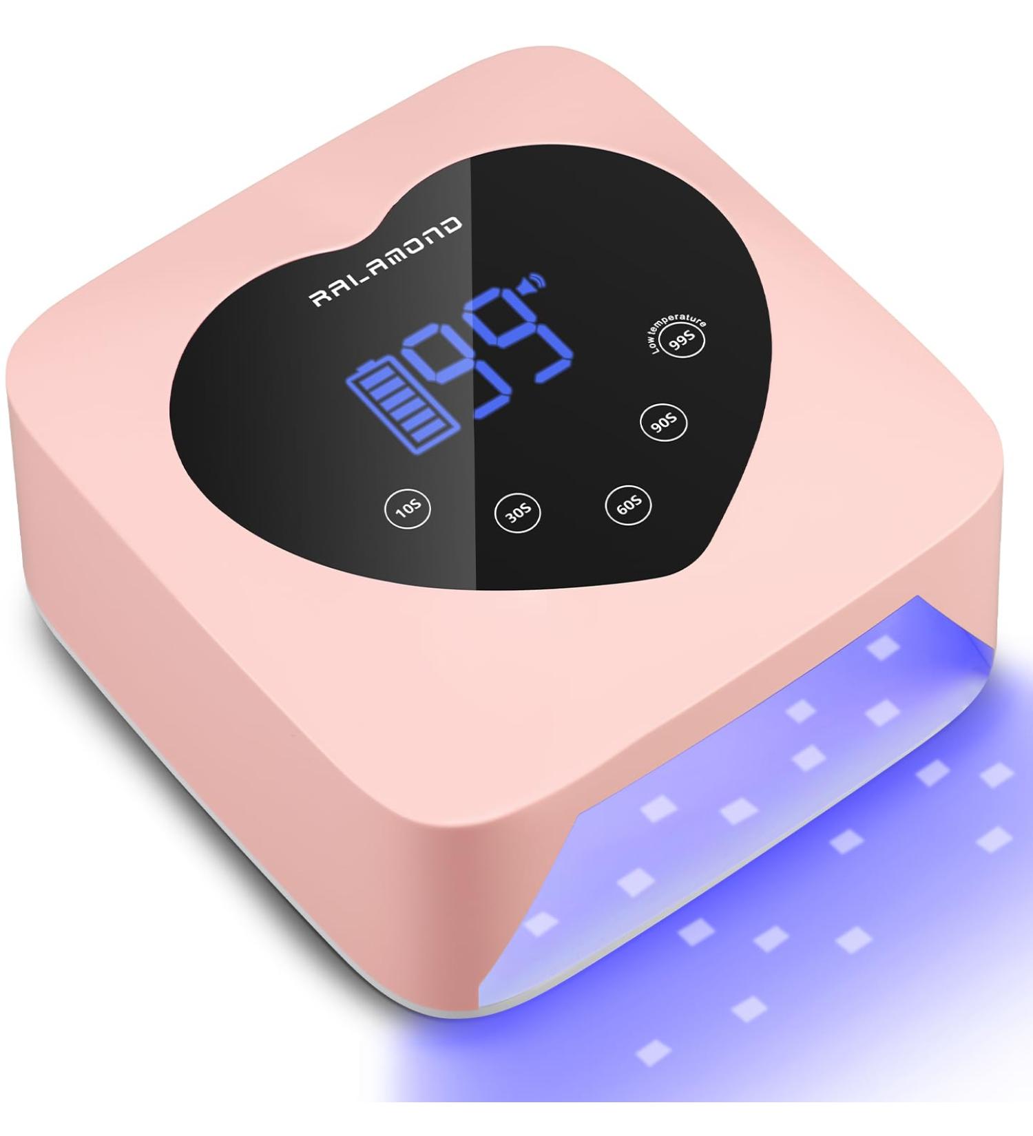 UV LED Nail Lamp 72W - Cordless Rechargeable Gel Nail Dryer with 5 Timers & Auto Sensor | Fast Curing Professional Nail Lamp (Pink - Buy Online on GoSupps.com