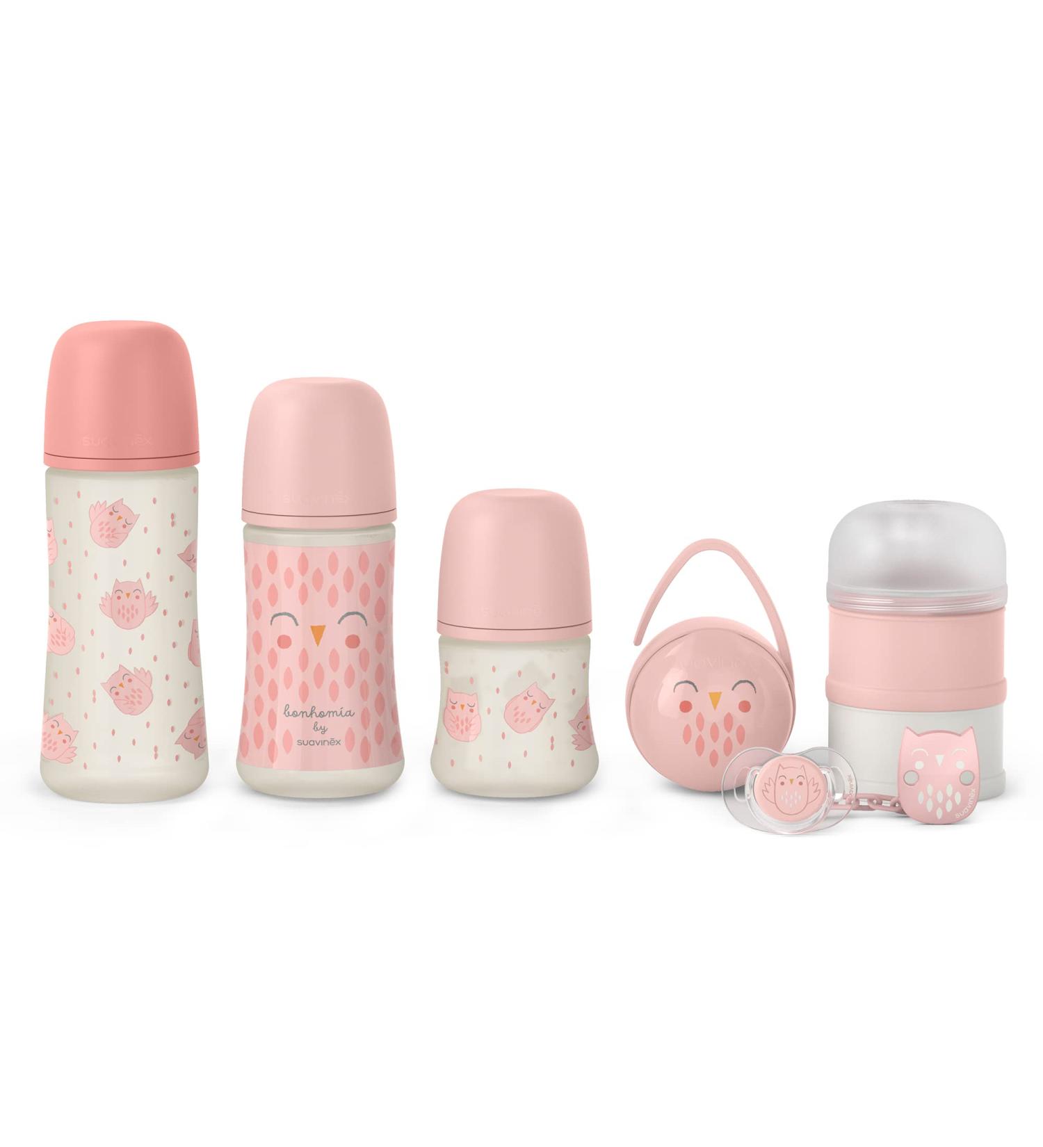 Suavinex Welcome Baby Gift for Newborns 150 ml + 270 ml Bottle + 360 ml Bottle + Symmetrical Pacifier SX Pro 0-6 Months + Me - Buy Online on GoSupps.com