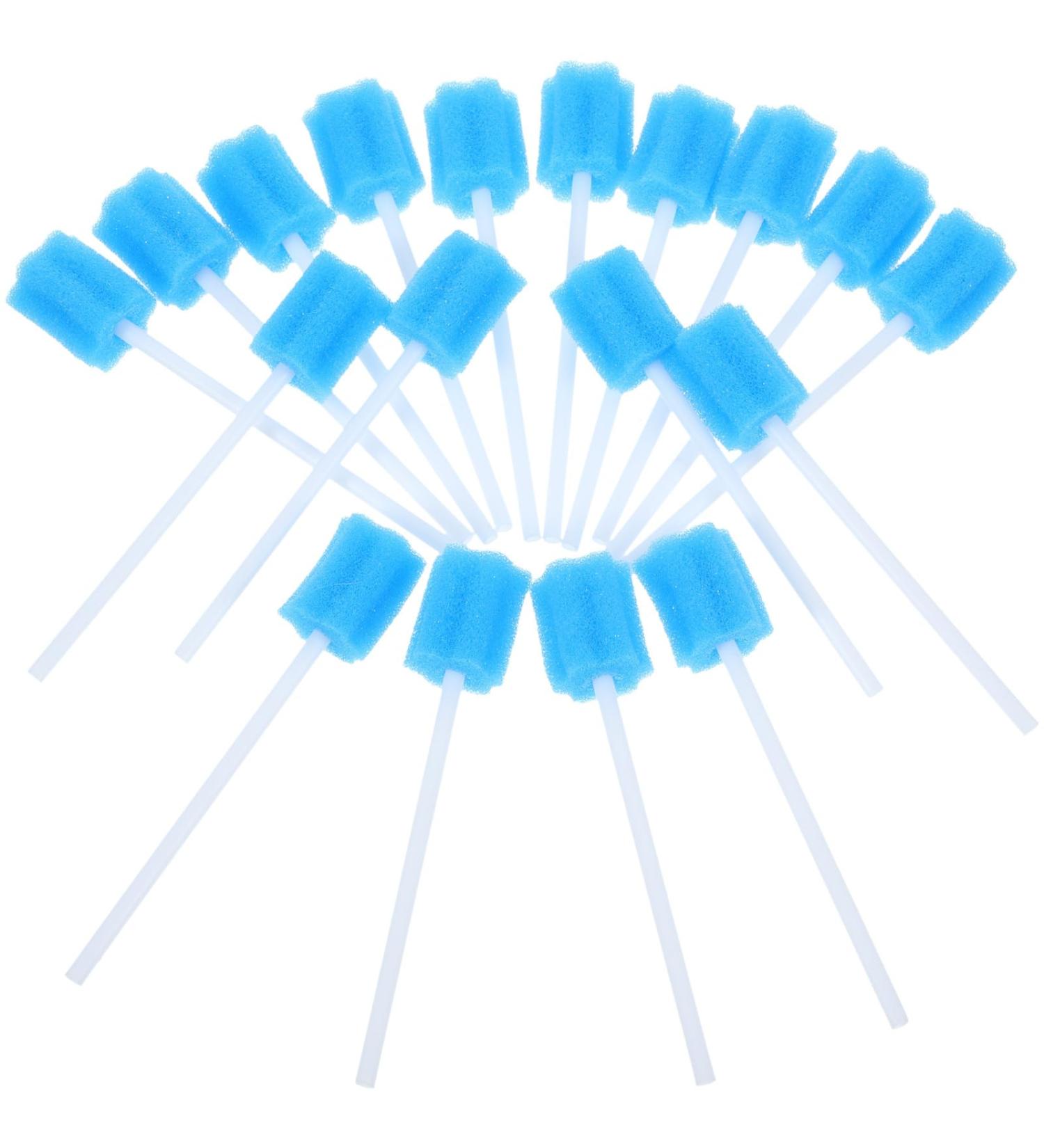 Healifty Bicarbonate Gum Swabs - 100pcs Disposable Tongue & Mouth Cleaners for Oral Hygiene - Blue Sponge Swabs for Cavity & Gum Care - Buy Online on GoSupps.com