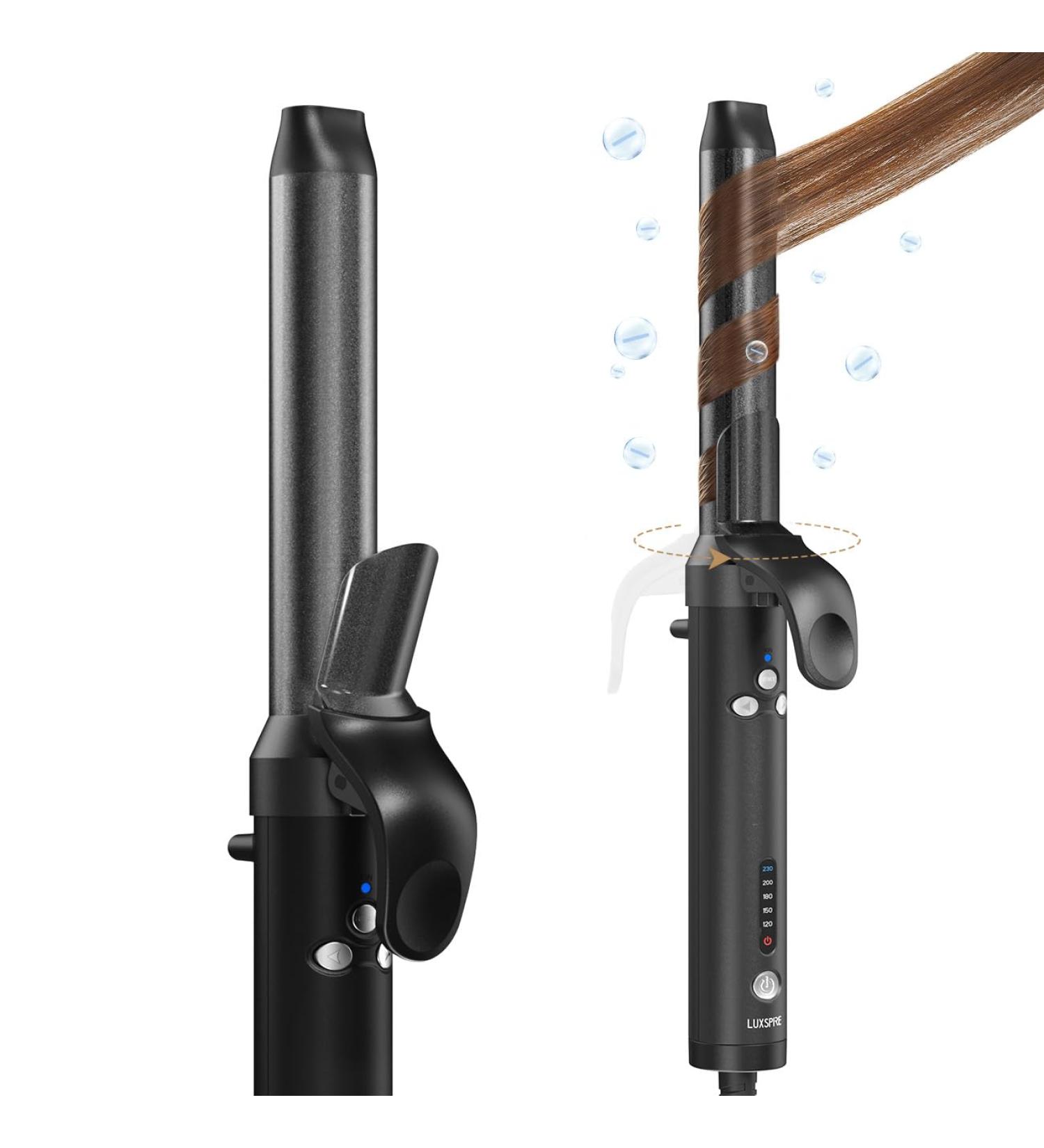 Luxspire Automatic Curling Iron - 25 mm Nano-Titanium Hair Curler | Professional Ionic Curler for Long Hair (120-230 ) | Black 25.4 mm - Buy Online on GoSupps.com