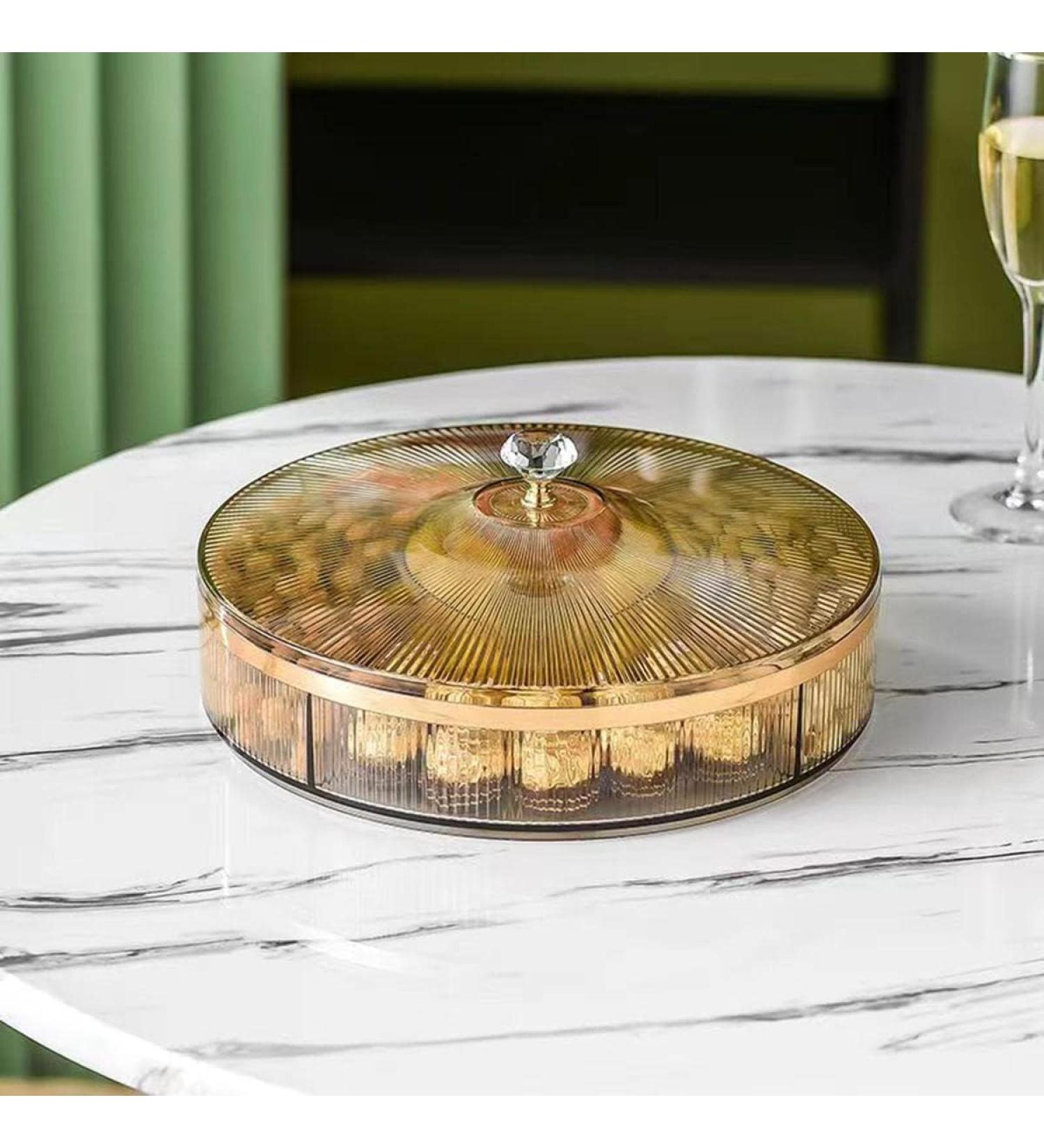 Snack Serving Tray with Lid Snackle Box Snack Serving Tray Snack Box Candy Dish Multifunctional Divided Serving Tray with Lid 11" Appetizer Tray for Dried Fruits Nuts Candies and Fruits (Color : Oranje - Buy Online on GoSupps.com