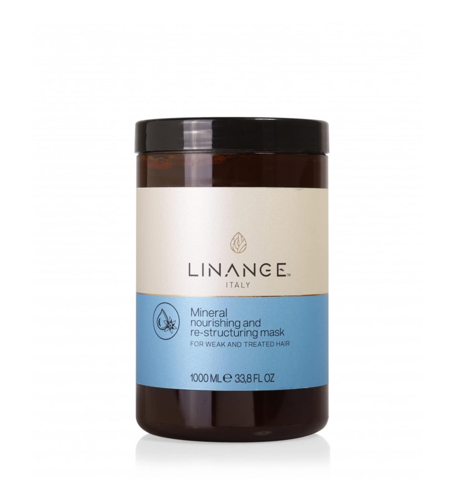 Linange Mineral Mask 1000ml Unisex Skin Treatment Cream Nourishing Ingredients for Softness Shine and Volume