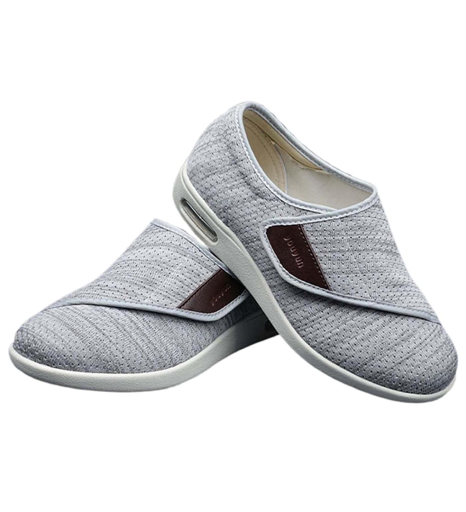 Orthopedic Arch Support Walking Shoes for Elderly Women - Light Gray, Men 7.5/Women 9 - Buy Online on GoSupps.com