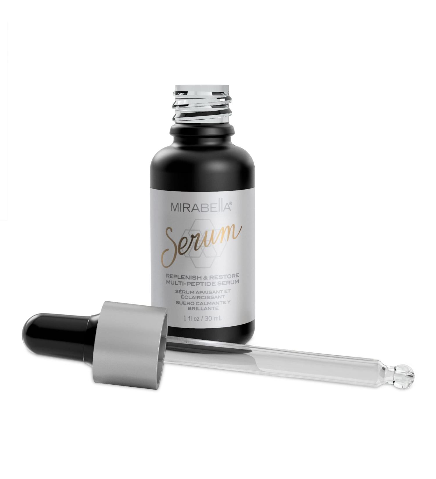 Mirabella Multi-Peptide Serum | Retinol Serum with Hyaluronic Acid & Vitamin C | Reduces Fine Lines & Wrinkles | 1 Fl Oz - Buy Online on GoSupps.com