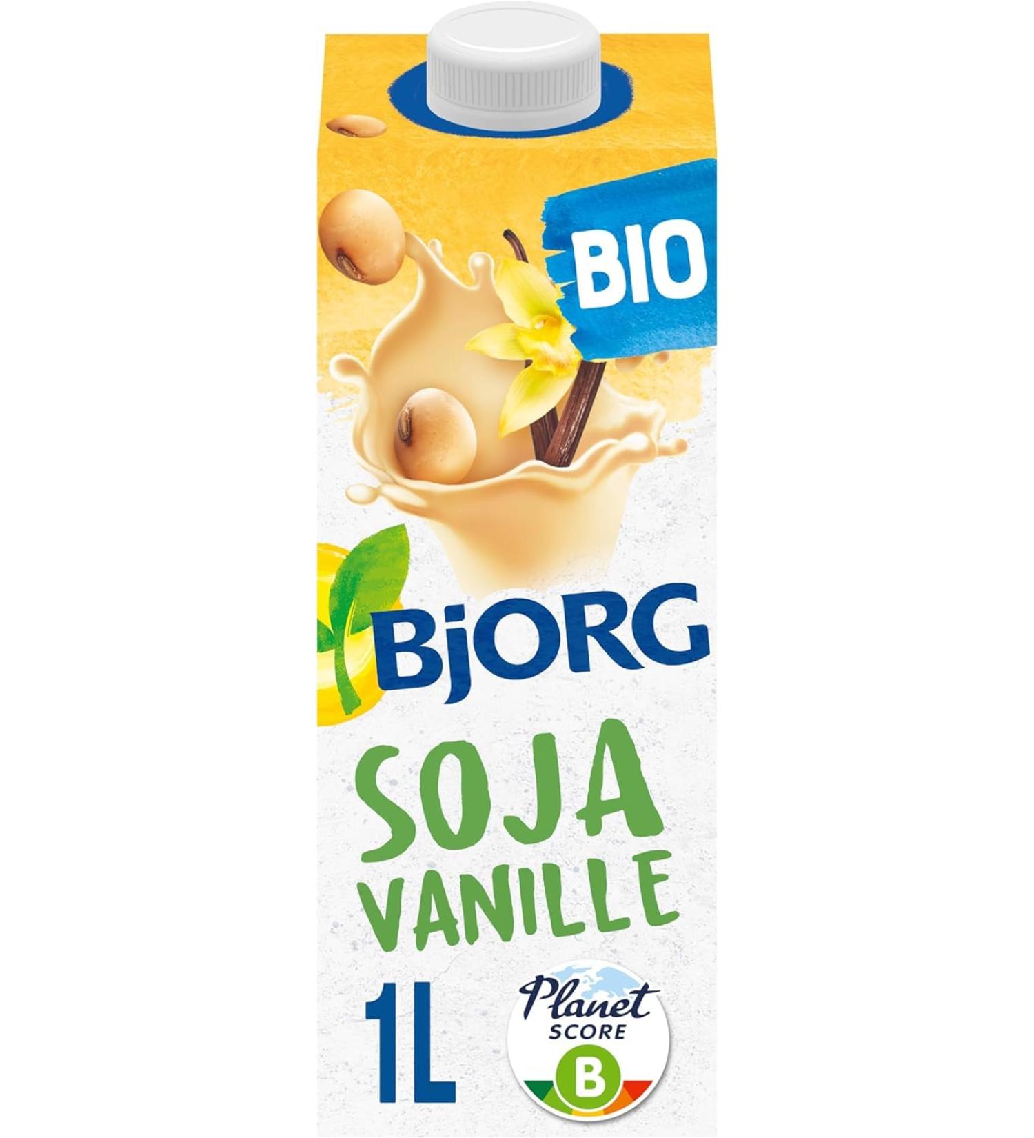 BJORG - Soy Vanilla Plant-Based Drink - Organic Drink Rich in Protein - Pack of 6 1 Liter Bricks - Buy Online on GoSupps.com