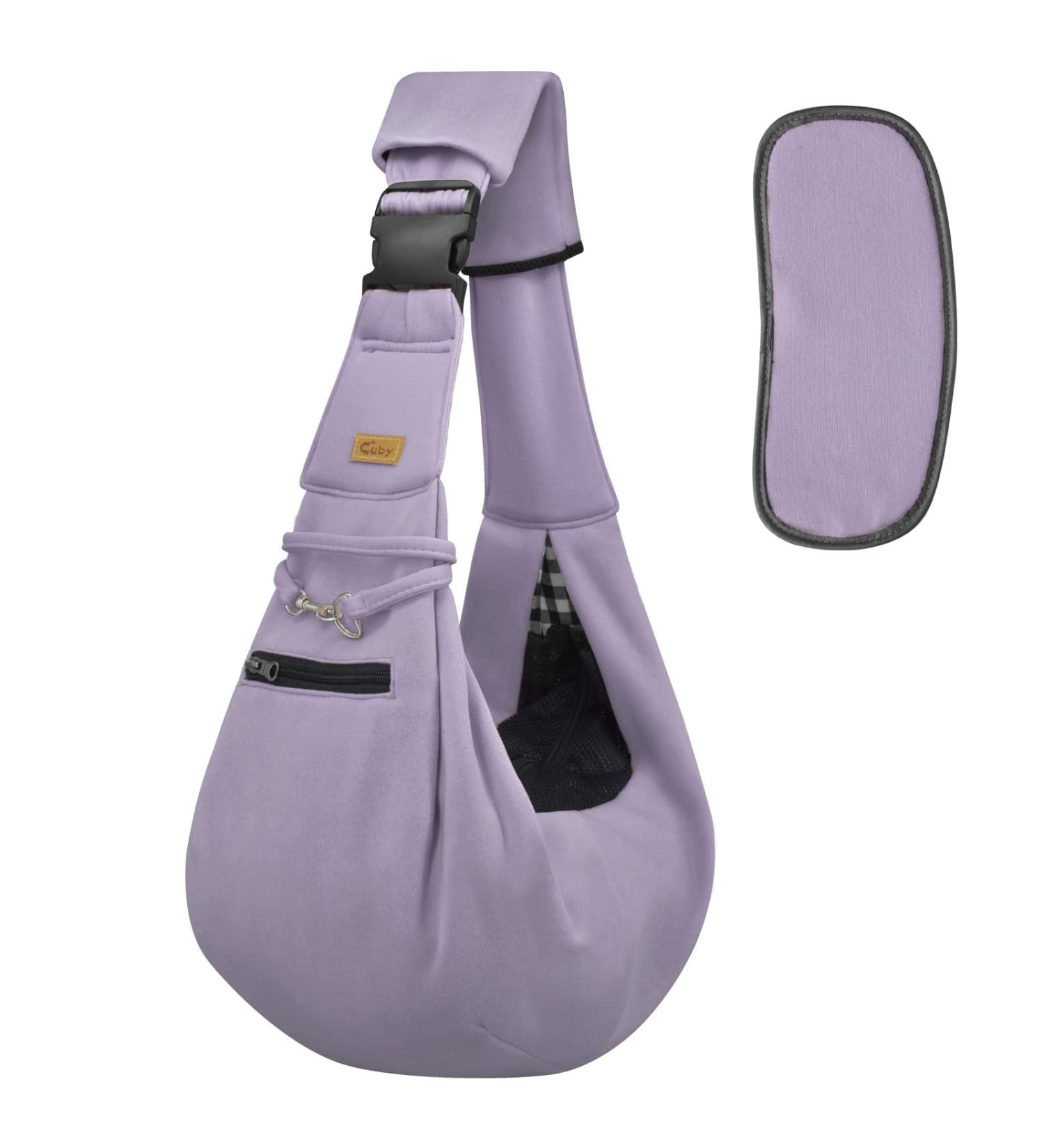 Cuby Dog Carrier Bag for Small Dogs - Hands-Free Breathable Cotton Travel Bag for Pets (Purple Violet) - Buy Online on GoSupps.com