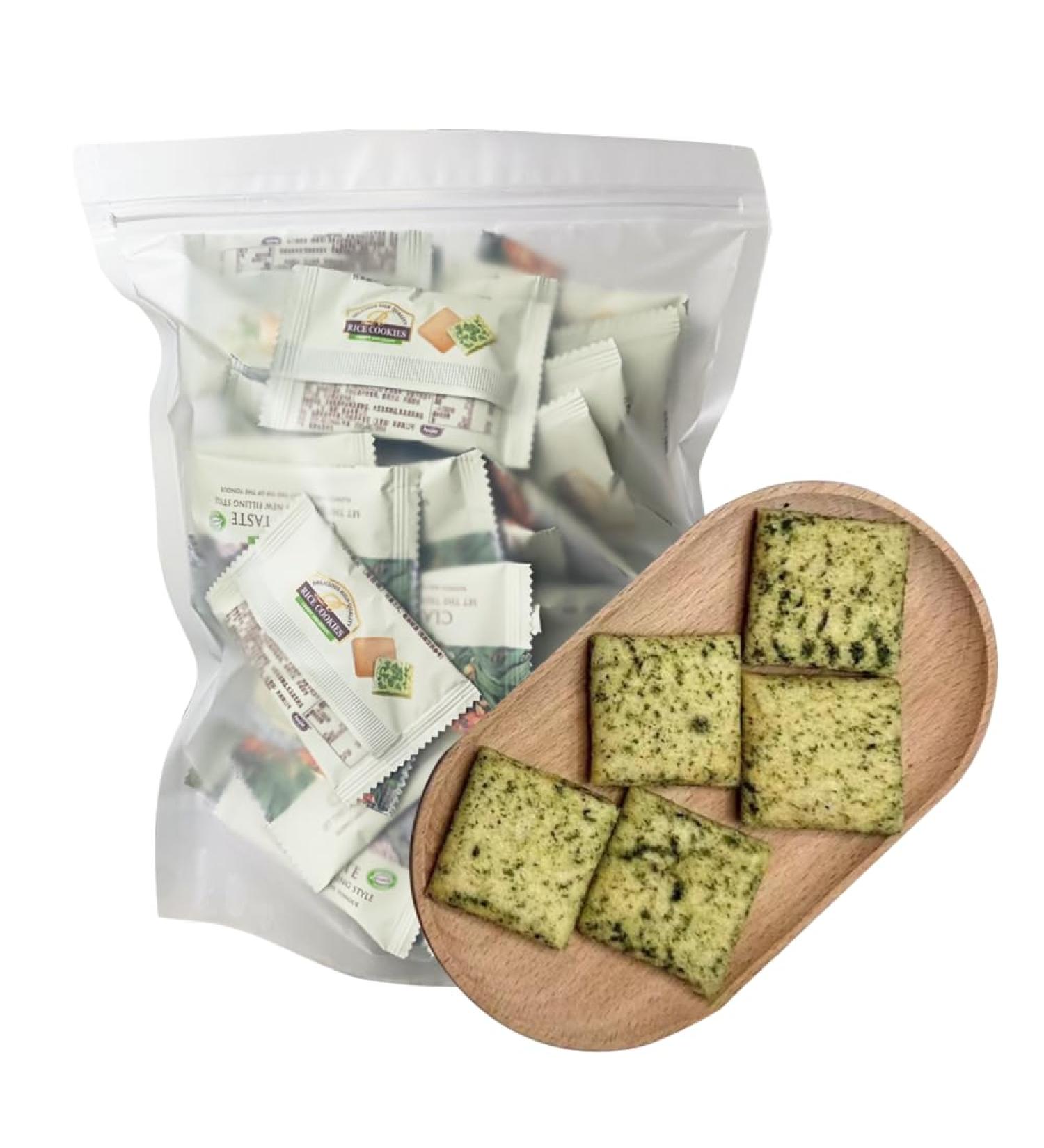 SIJIYUNLI-Rice cookies 300g/10.58oz Qiaomi crisps party snacks suitable for holiday parties rice Dim sum biscuits about 50 packs (seaweed flavor) - Buy Online on GoSupps.com