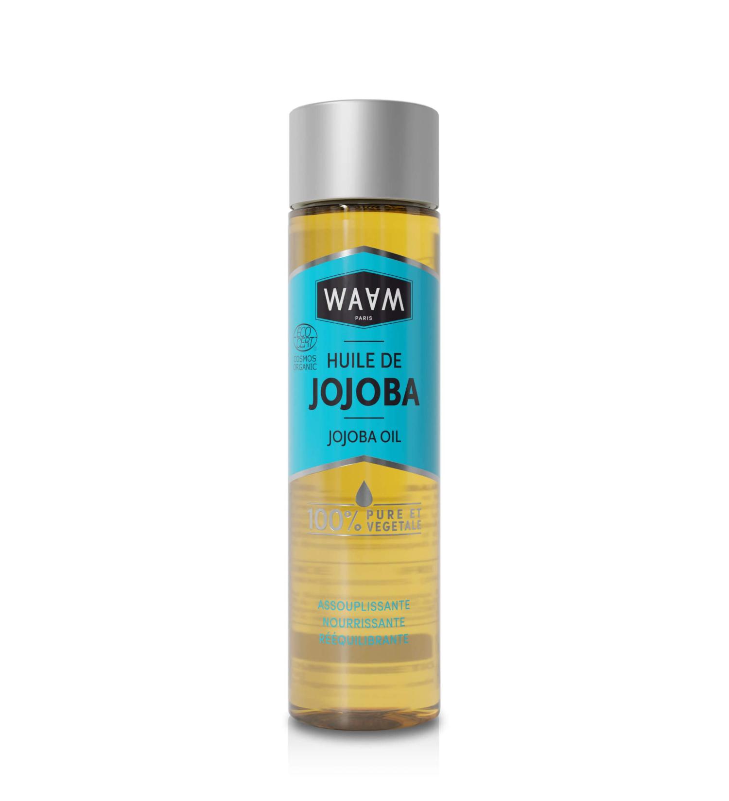 WAAM Cosmetics Organic Jojoba Vegetable Oil 100% Pure and Natural First Cold Pressed Skin and Hair Care Oil 100 ml - Buy Online on GoSupps.com