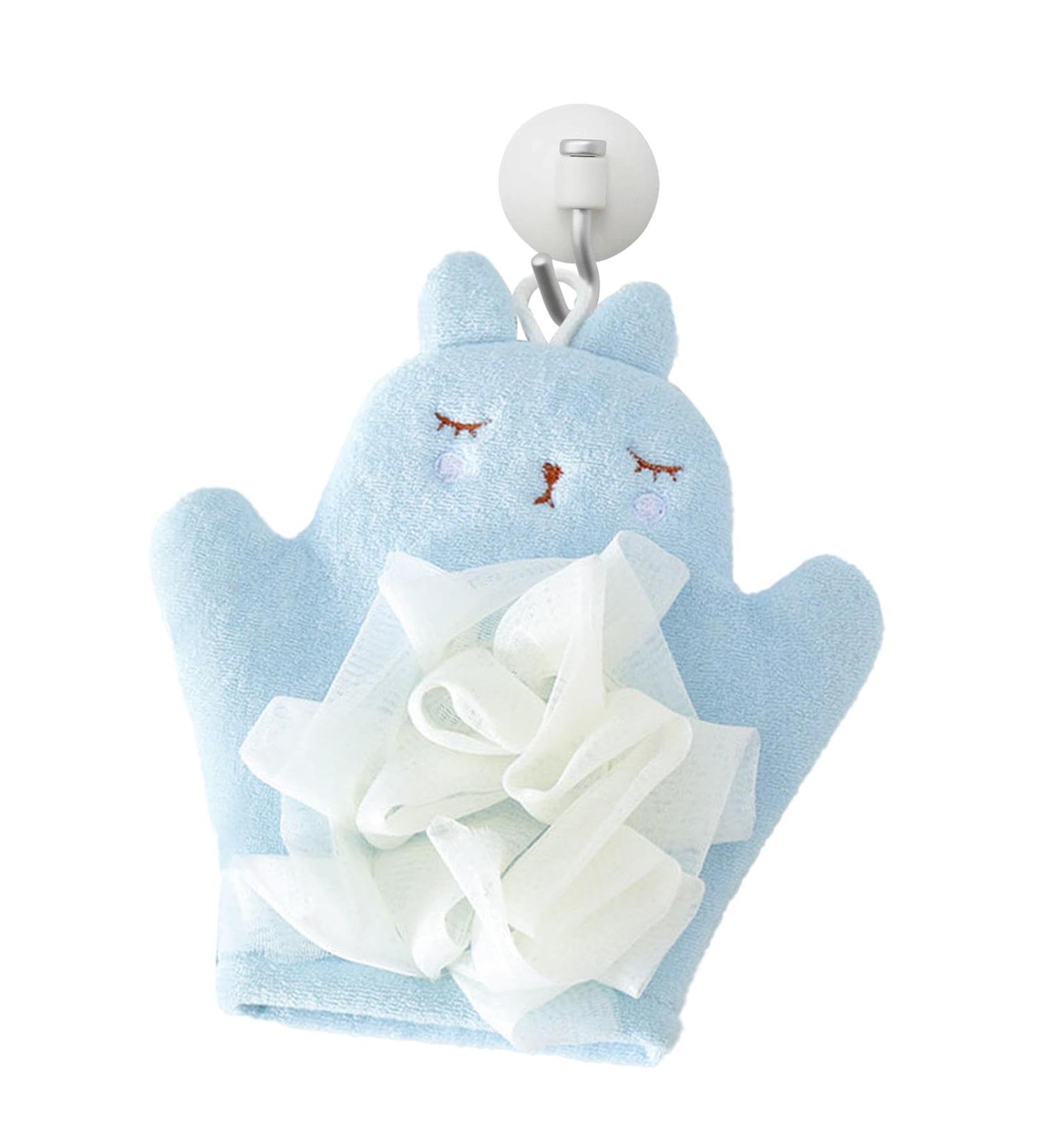 Neamou Kid Shower Brush Girls Soft Body Wash Sponge Comfortable Kid Body Wash Sponge Children's Body Wash Sponge for A Fun Bath Time Blue - Buy Online on GoSupps.com