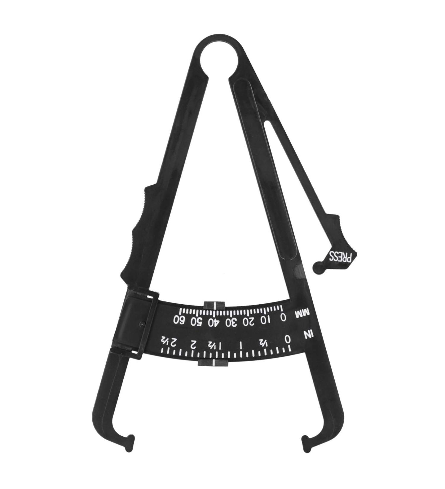 Black Plastic Body Fat Caliper Unisex Skinfold Body Caliper Body Device For Accurately Measuring Monitoring For Body Fat(Centimeter) - Buy Online on GoSupps.com